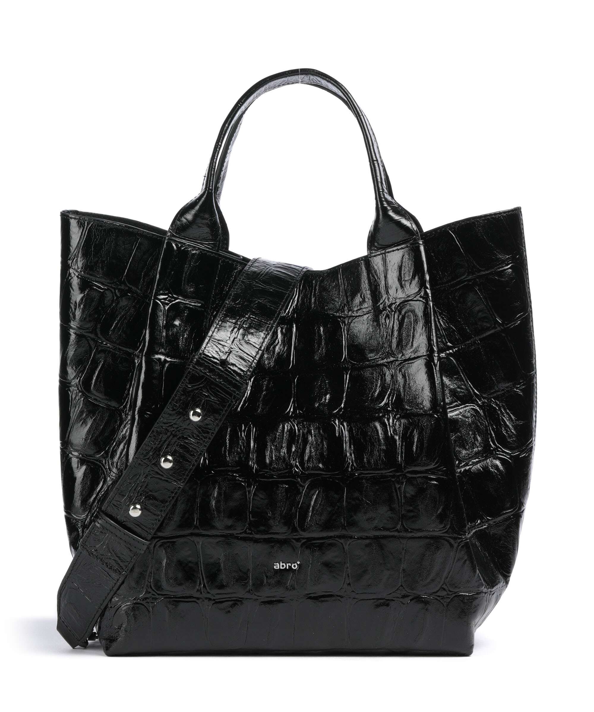 Abro Maxi Cocco Essential Medium Borsa a mano black/nickel