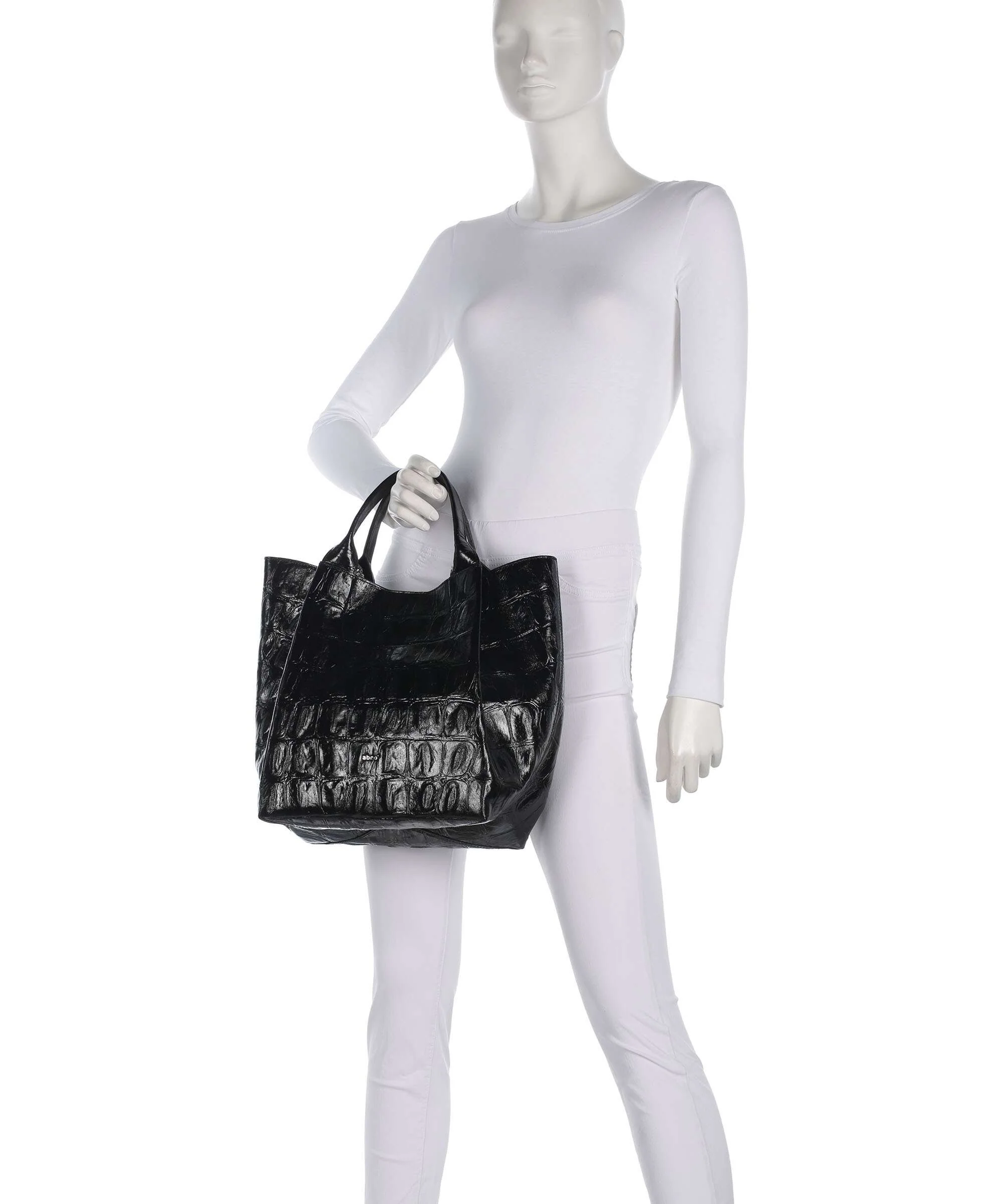 Abro Maxi Cocco Essential Medium Borsa a mano black/nickel - Image 3
