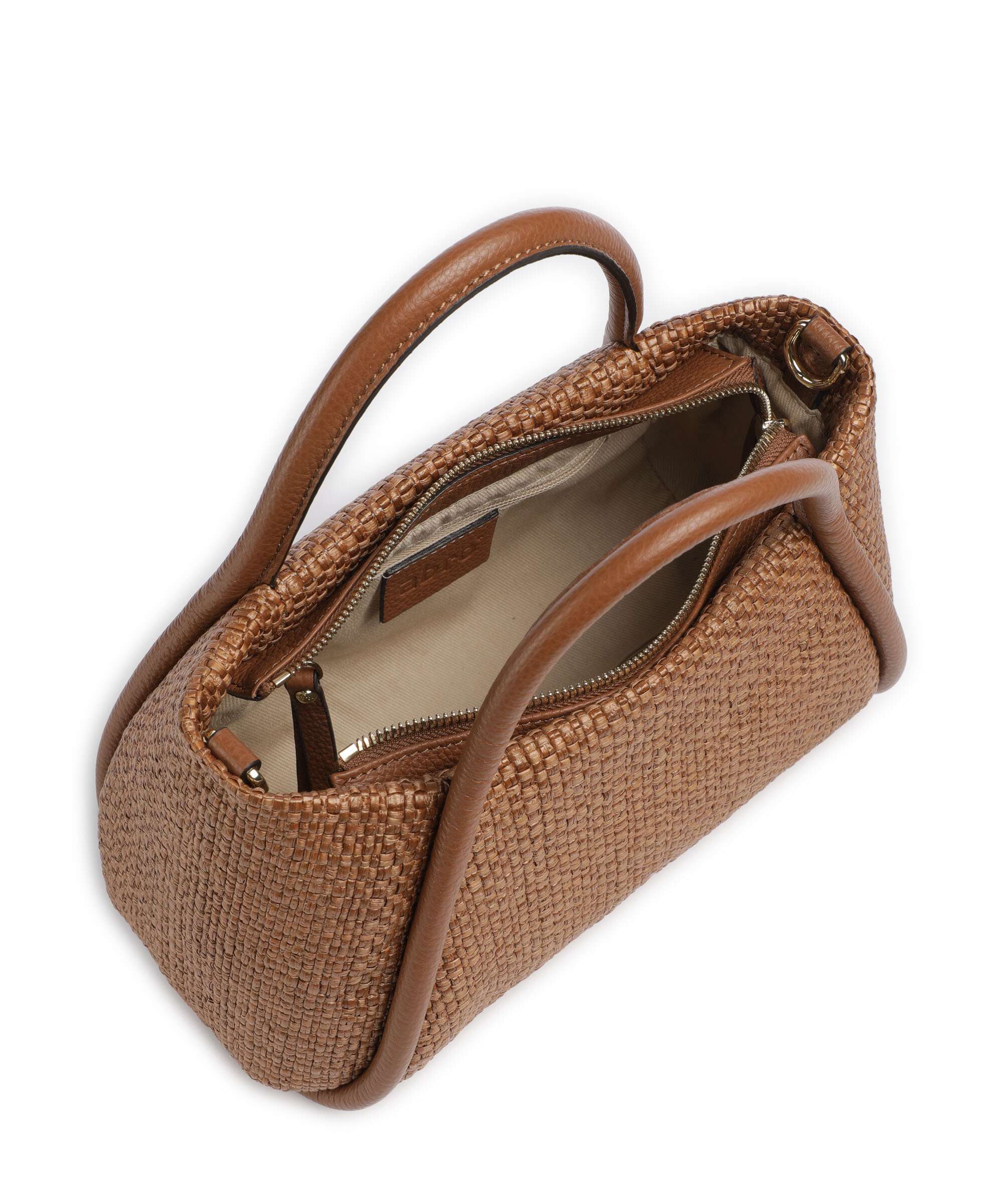 Abro Raffia Intreccio Willow Borsa a mano caramel/cognac - Image 5