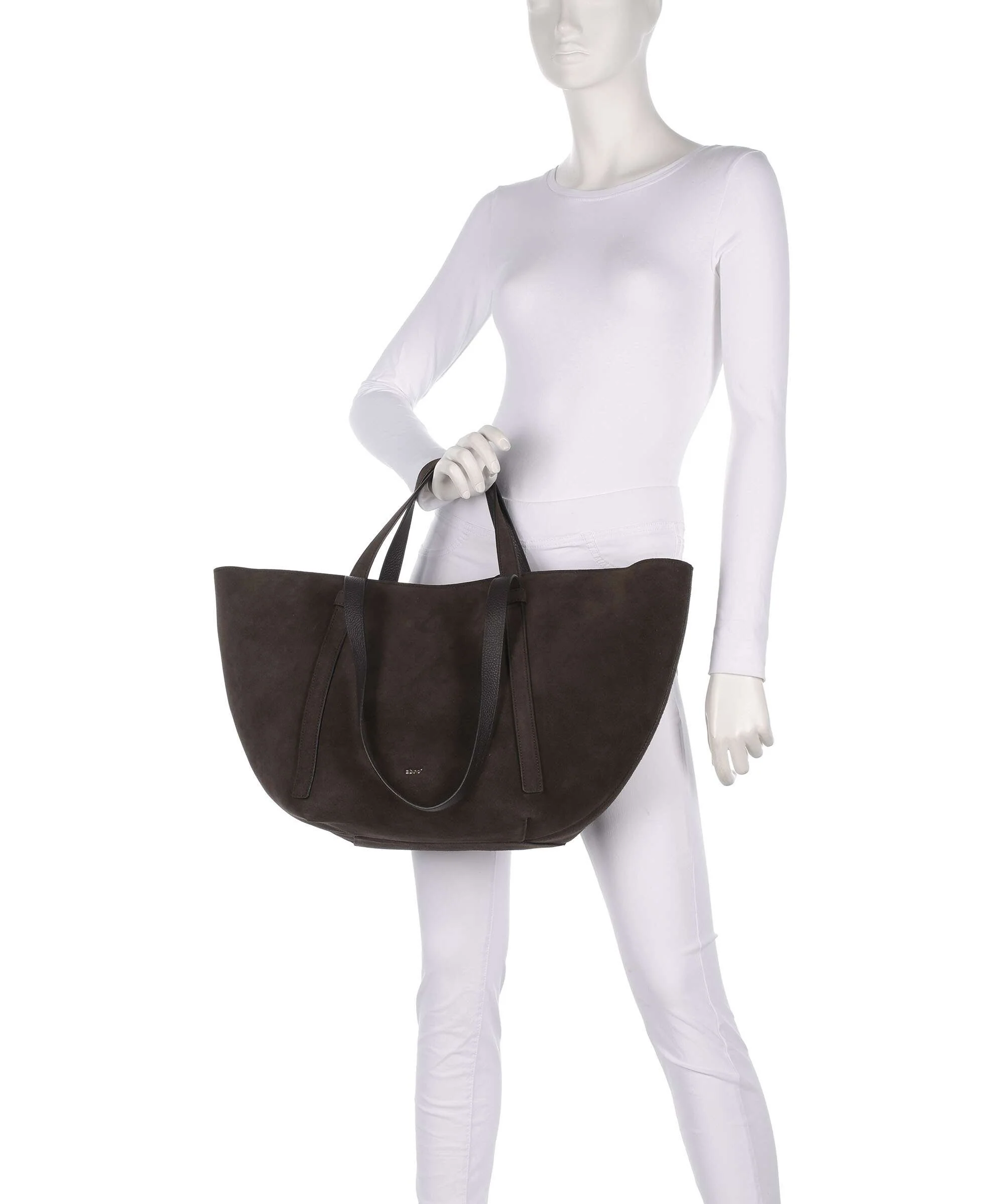 Abro Suede Cosmo Large Borsa shopper dark brown - Image 3