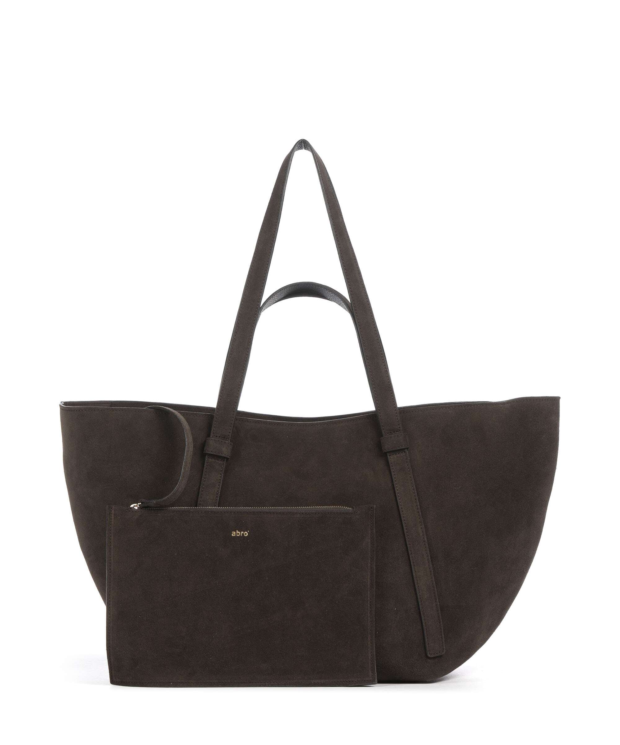 Abro Suede Cosmo Large Borsa shopper dark brown - Image 4