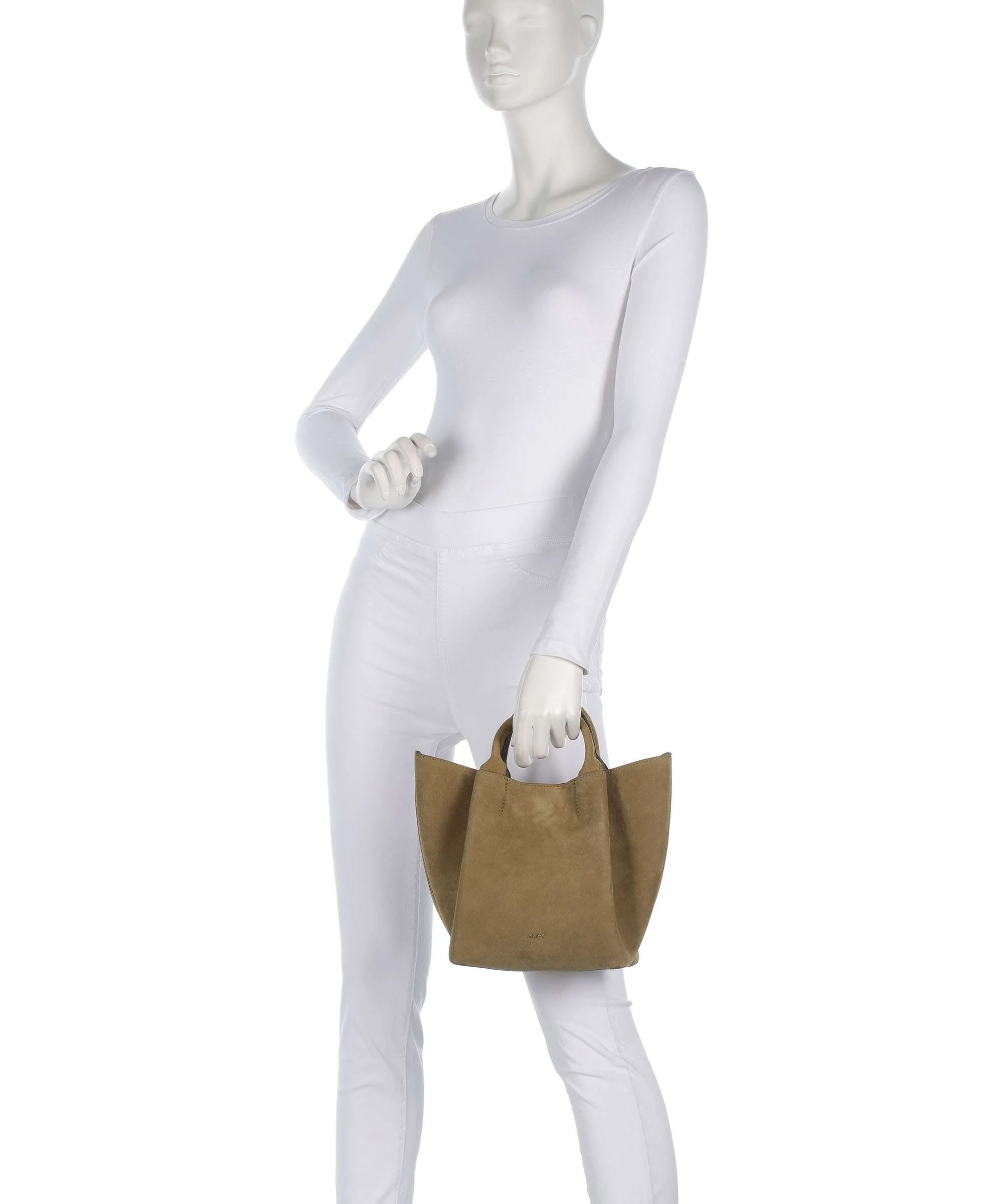 Abro Suede Essential Small Borsa a mano mud - Image 3