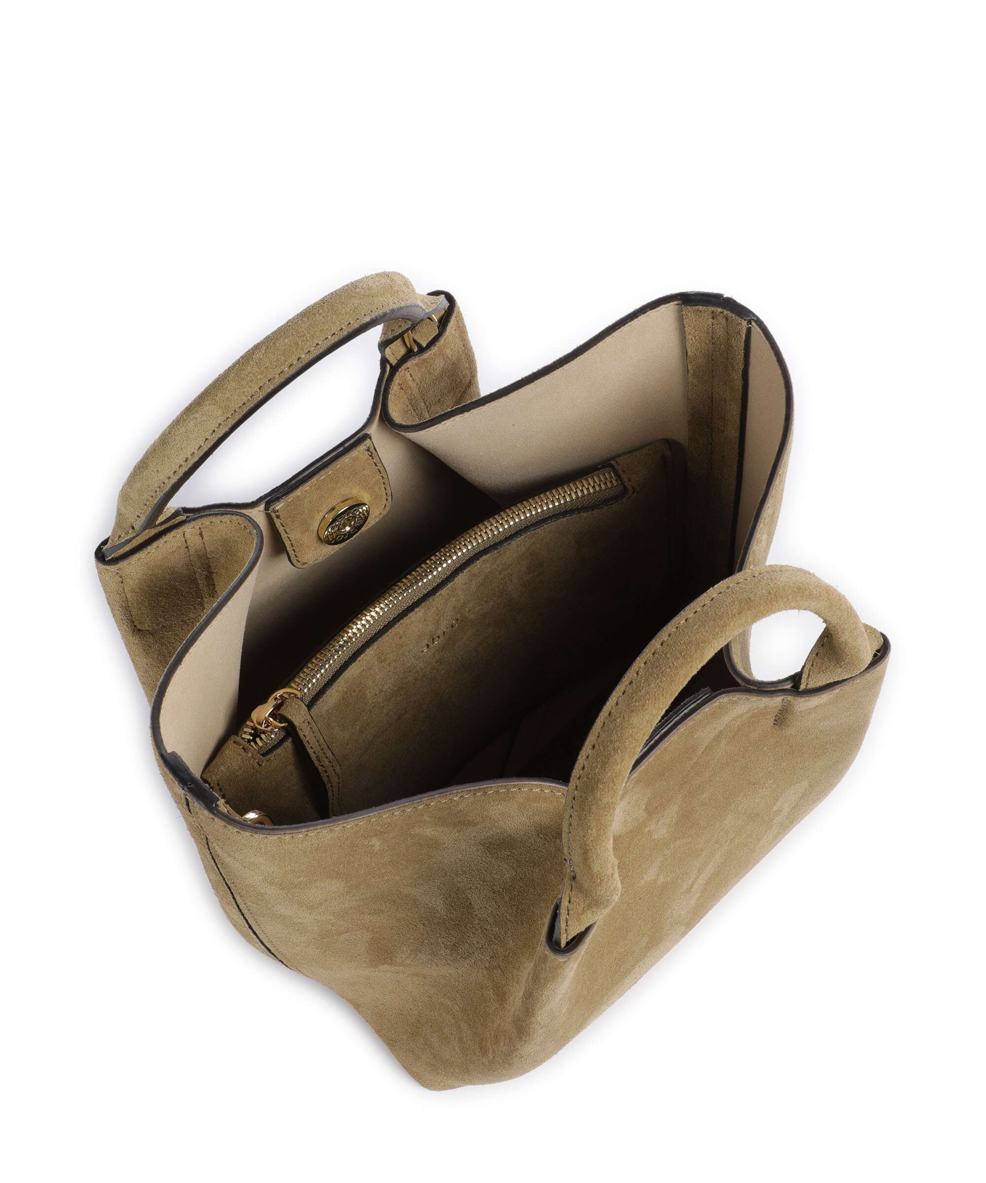 Abro Suede Essential Small Borsa a mano mud - Image 6