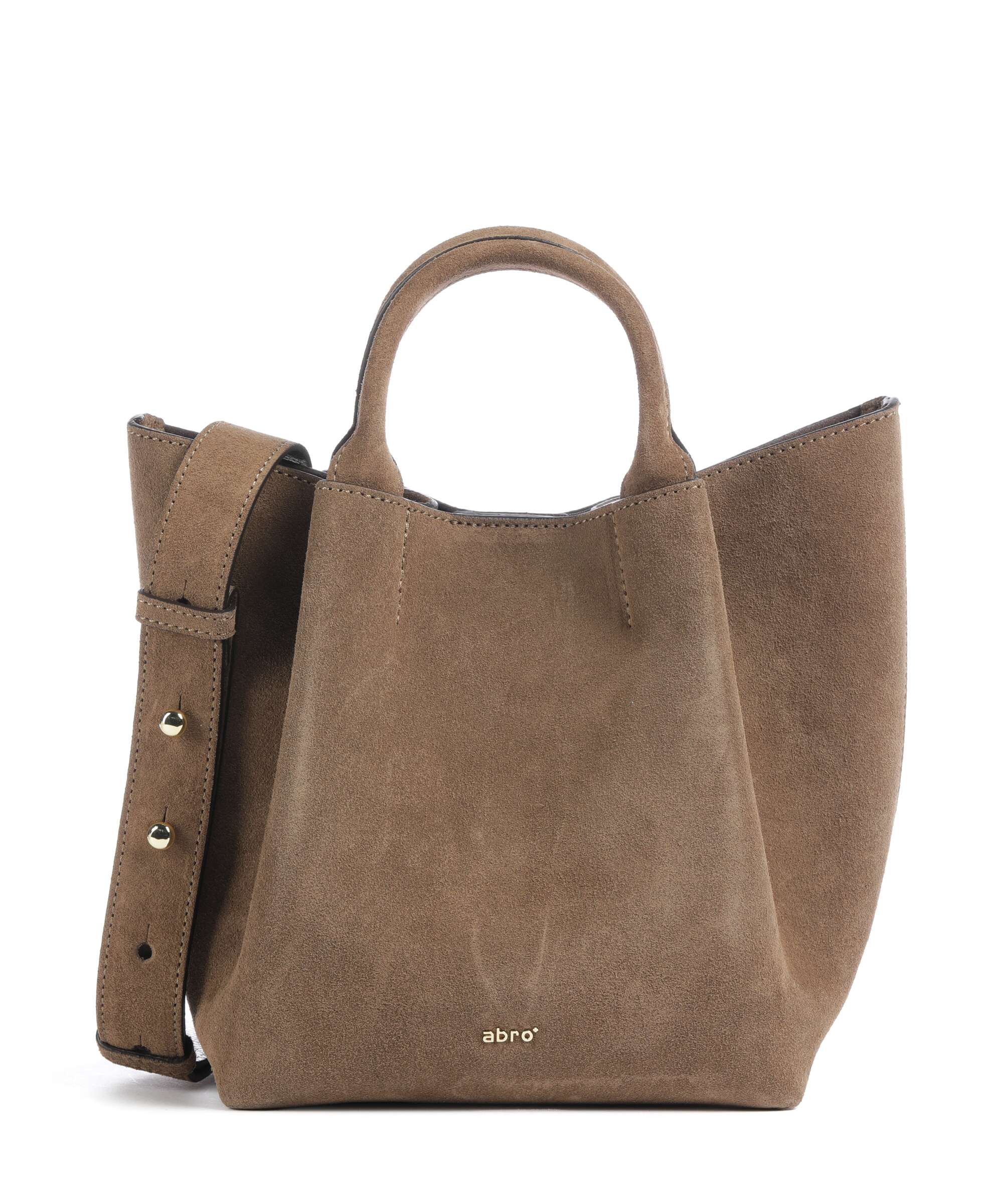 Abro Suede Essential Small Borsa a mano khaki