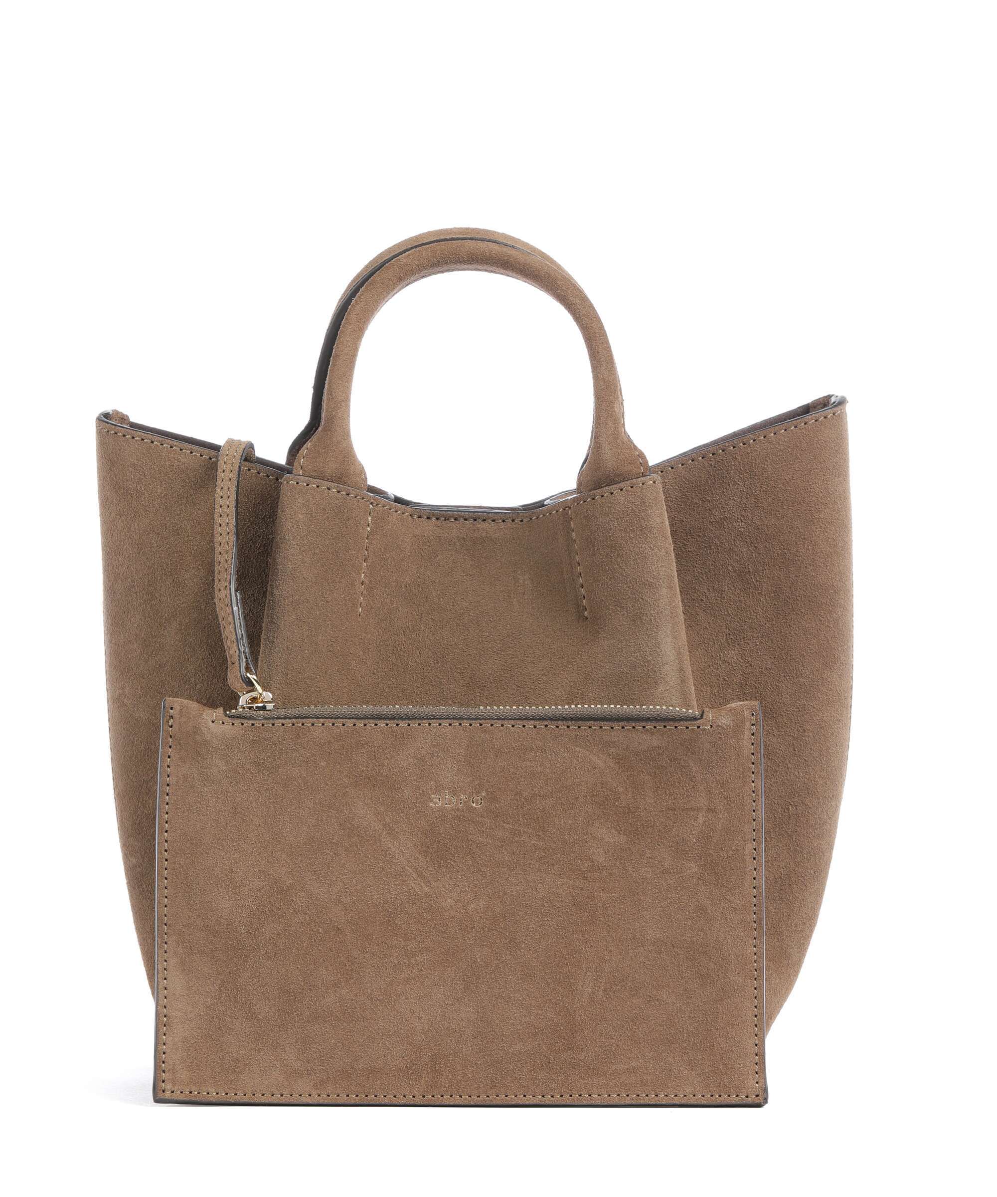 Abro Suede Essential Small Borsa a mano khaki - Image 2