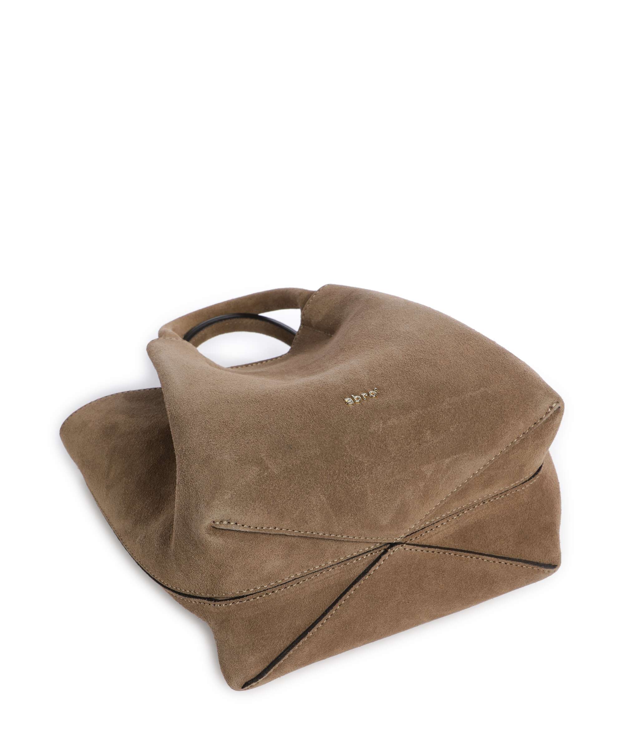 Abro Suede Essential Small Borsa a mano khaki - Image 5