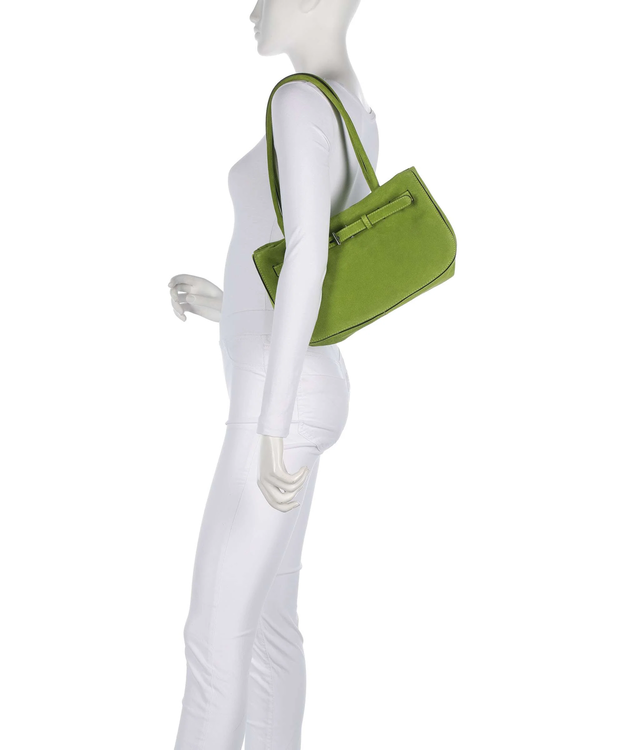 Abro Suede Jill Borsa a spalla lime - Image 3