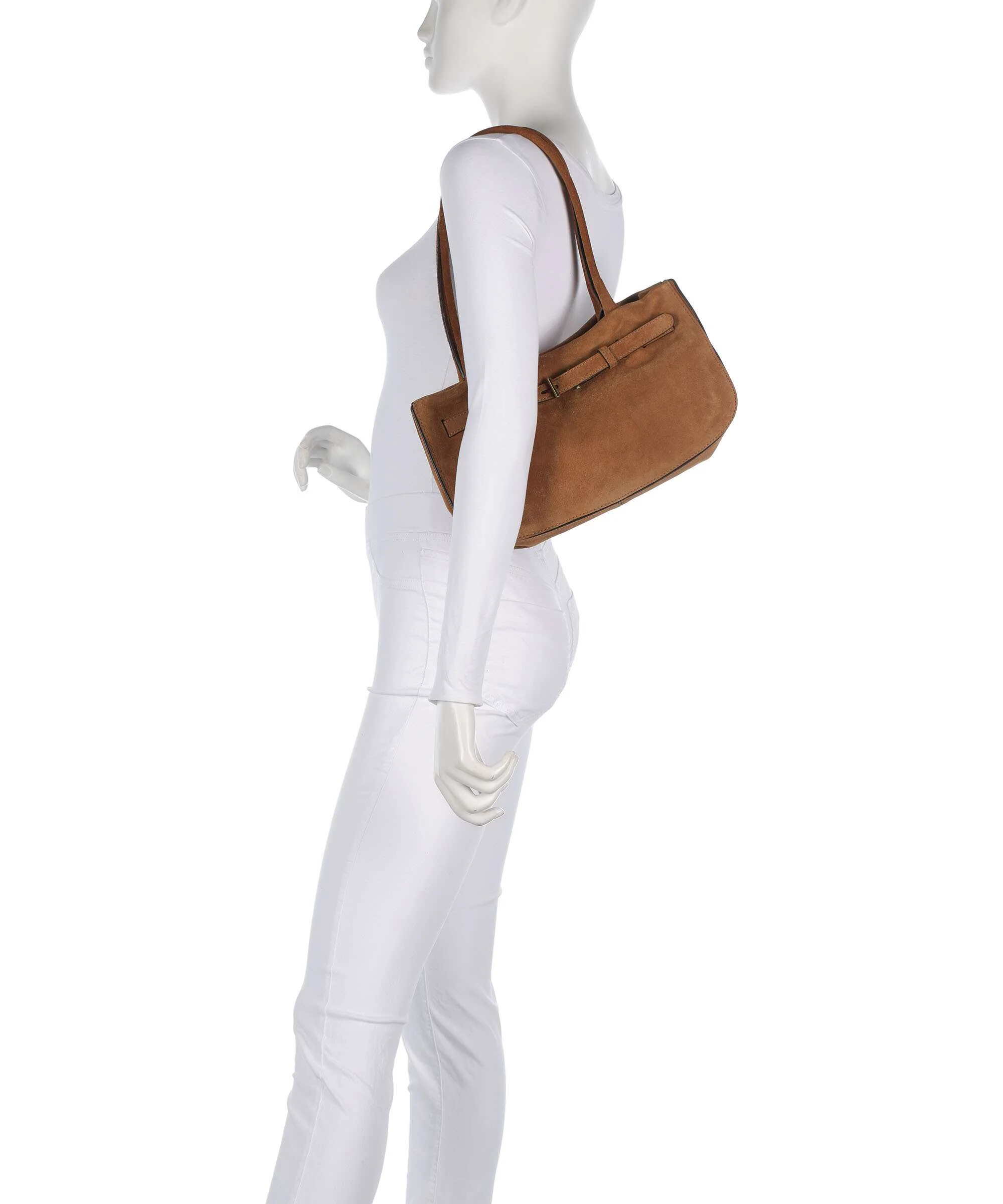 Abro Suede Jill Borsa a spalla cuoio - Image 3