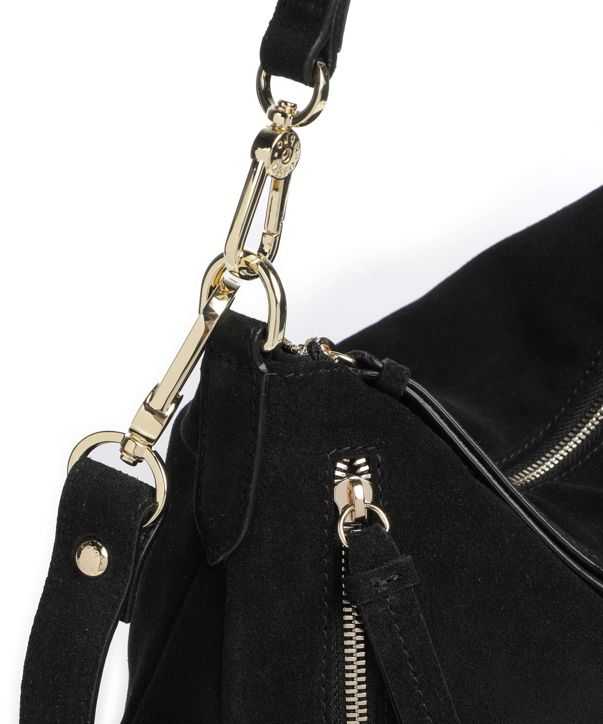 Abro Suede Juna Small Borsa hobo black/gold - Image 4