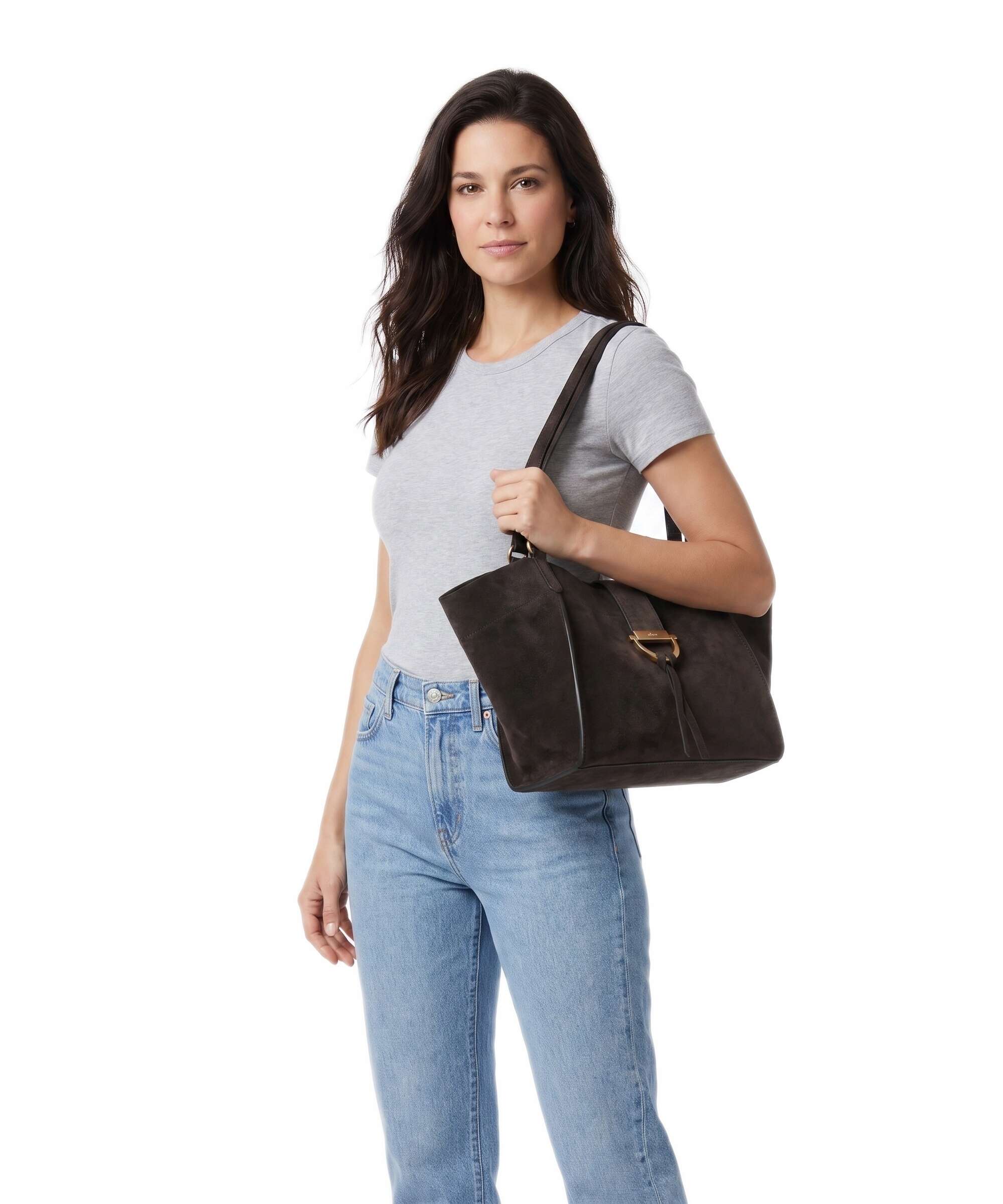 Abro Suede Temi Borsa shopper dark brown - Image 3