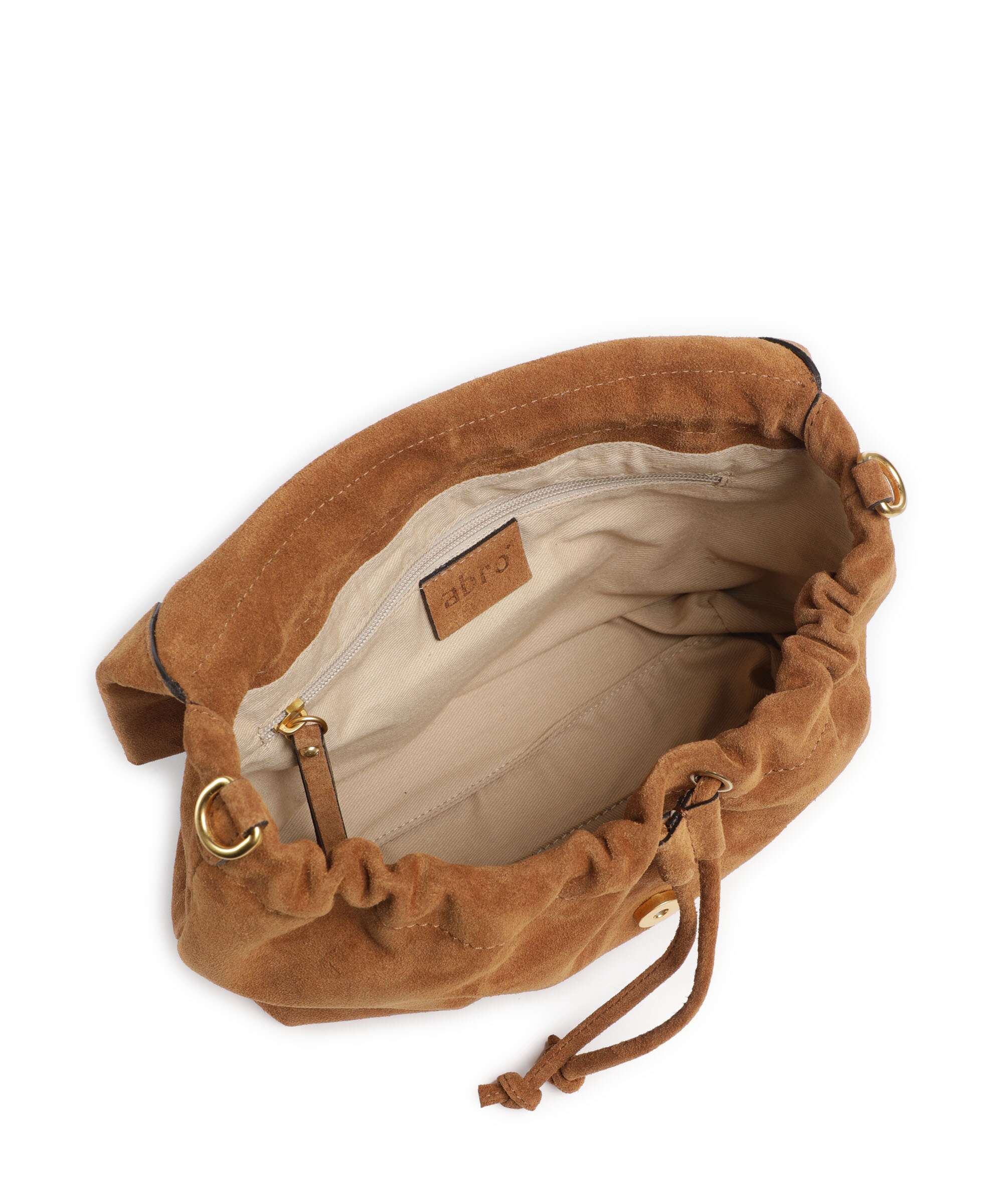 Abro Suede Temi Medium Borsa a spalla cuoio - Image 7