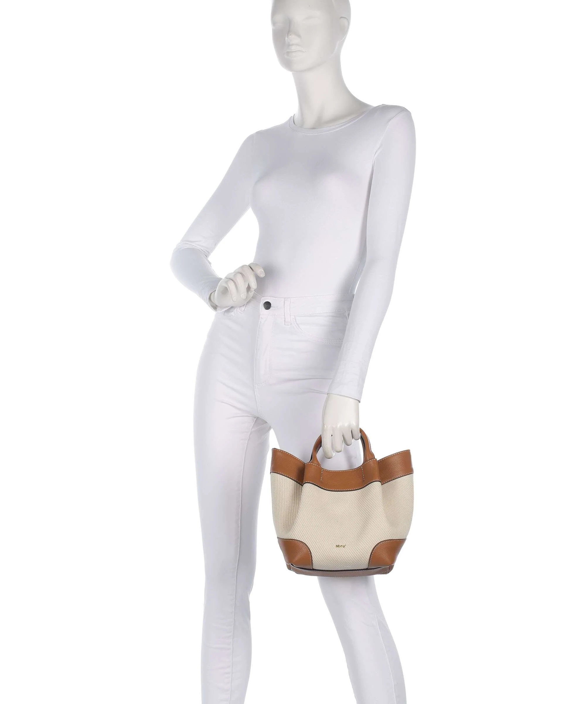 Abro Super Drill Essential Small Borsa a mano ivory/cuoio - Image 3