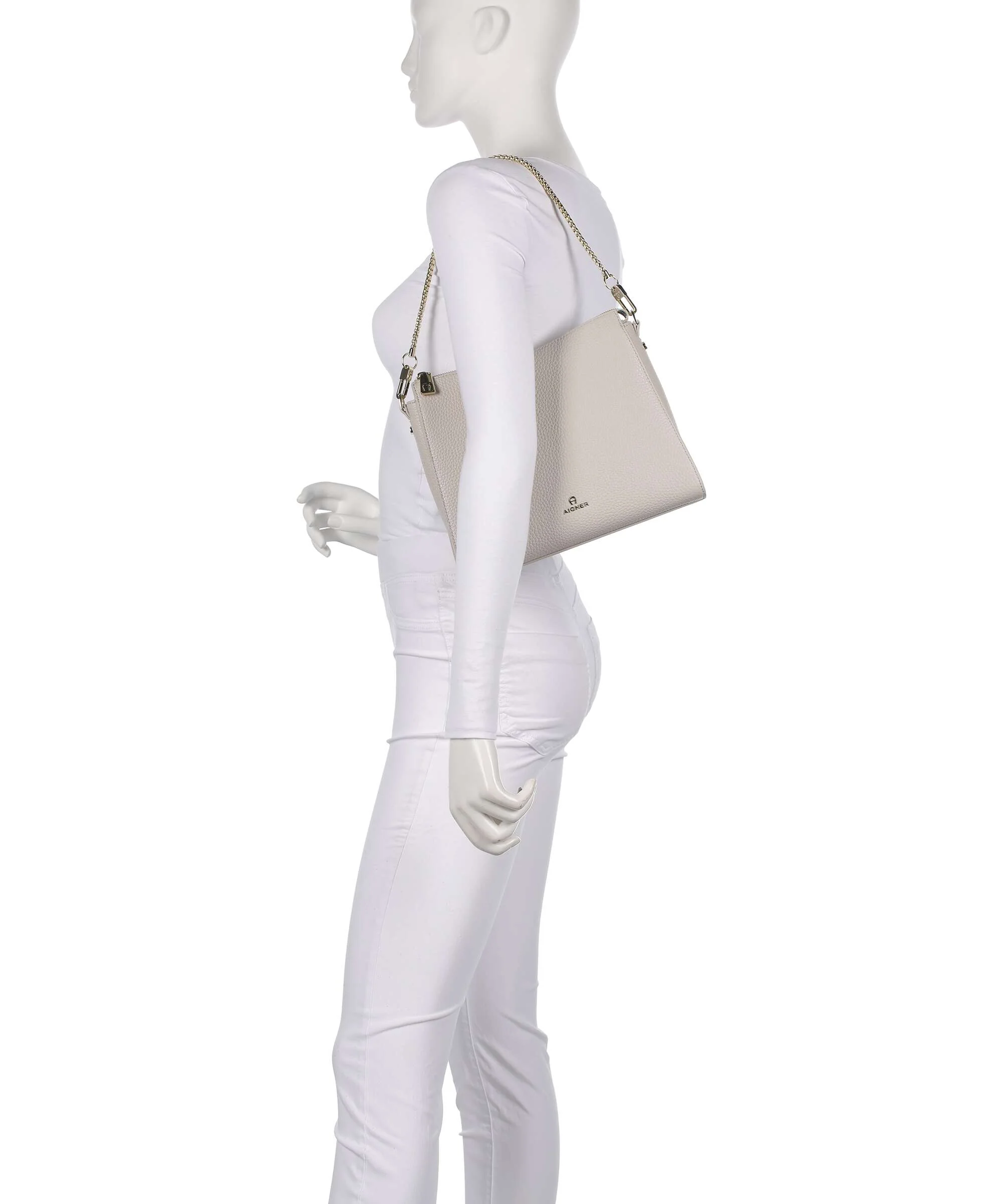 Aigner Ivy M Borsa a spalla fog beige - Image 3