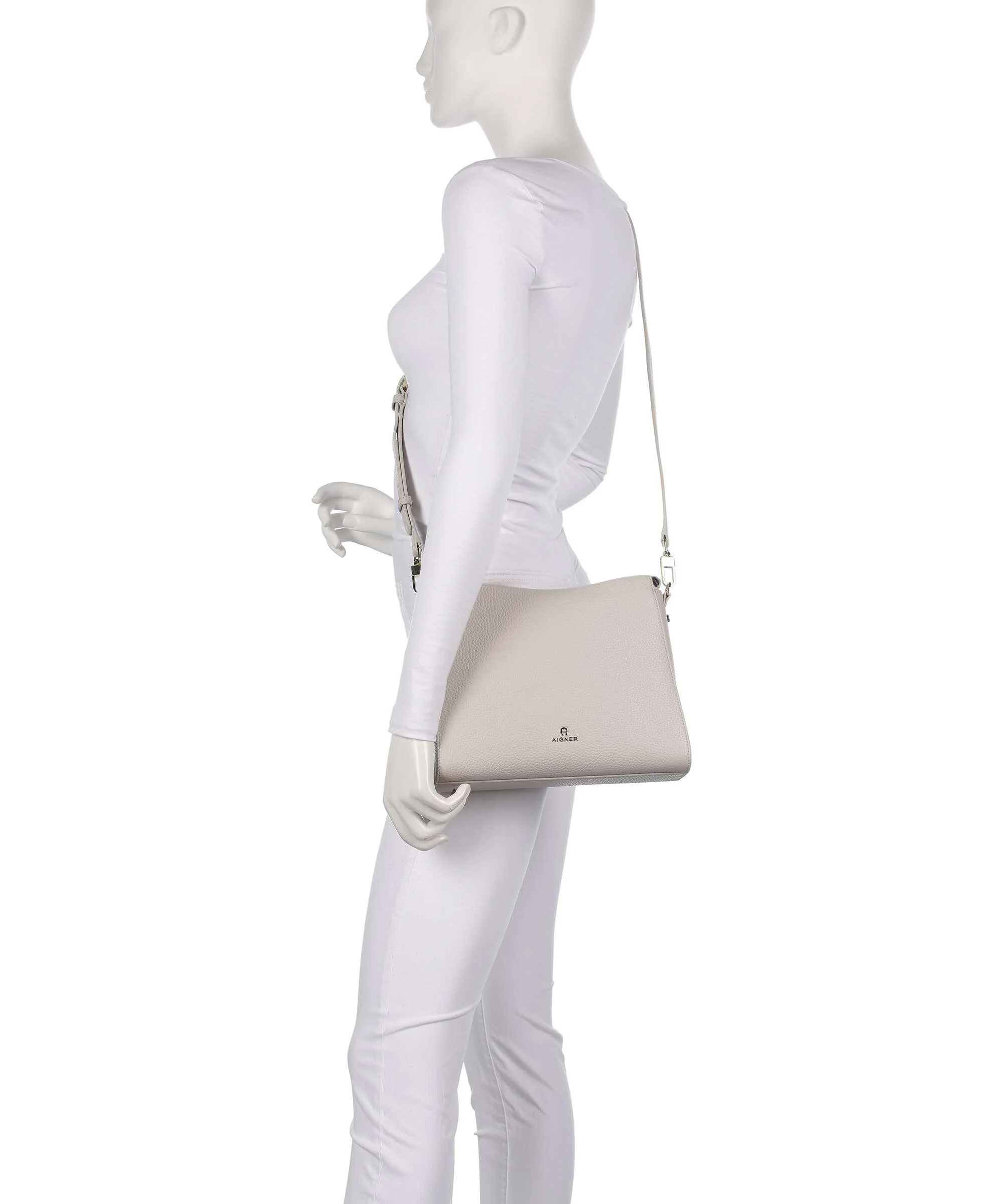 Aigner Ivy M Borsa a spalla fog beige - Image 4