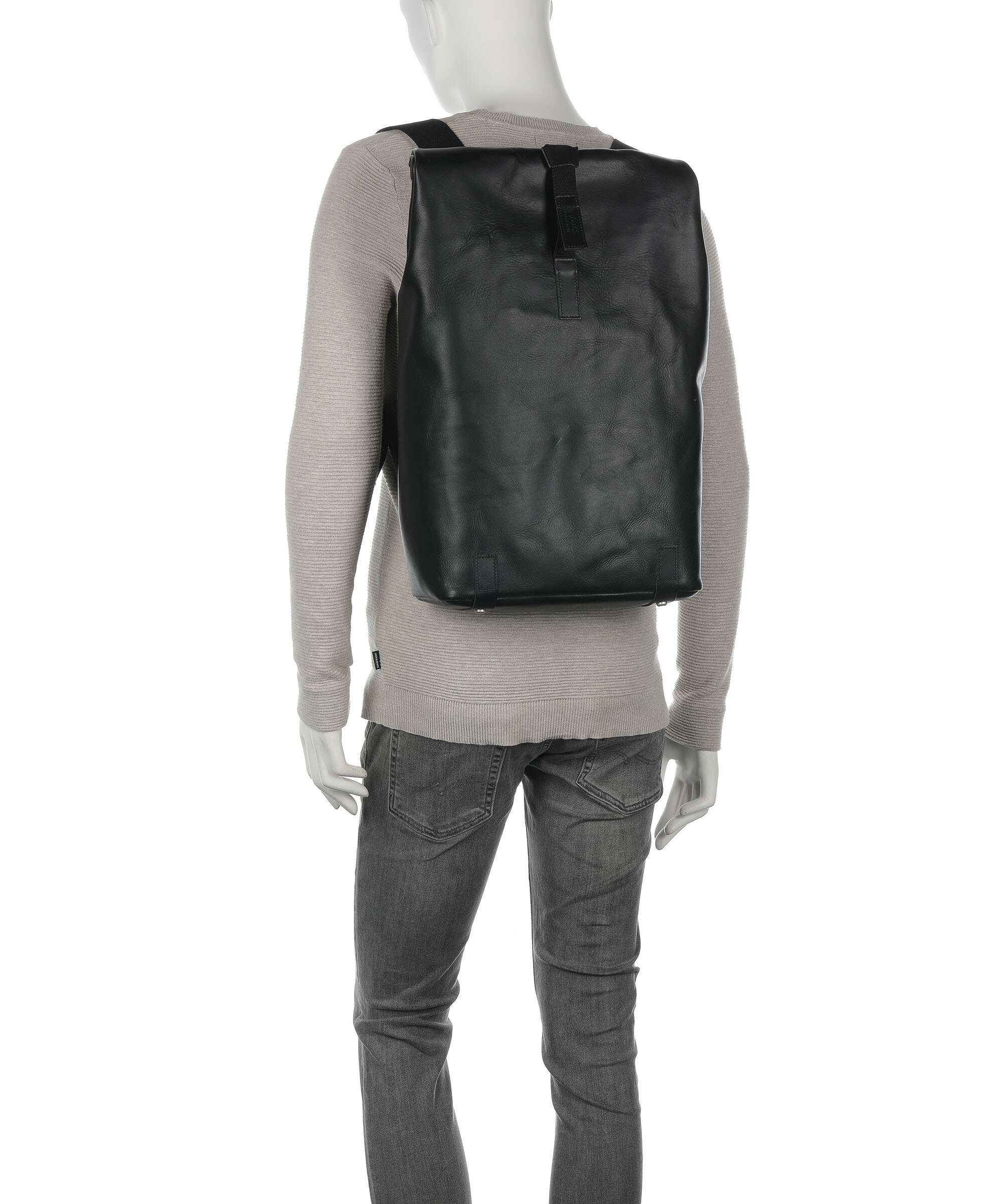 Brooks England Pickwick Leather Large Zaino roll-top black - Image 3