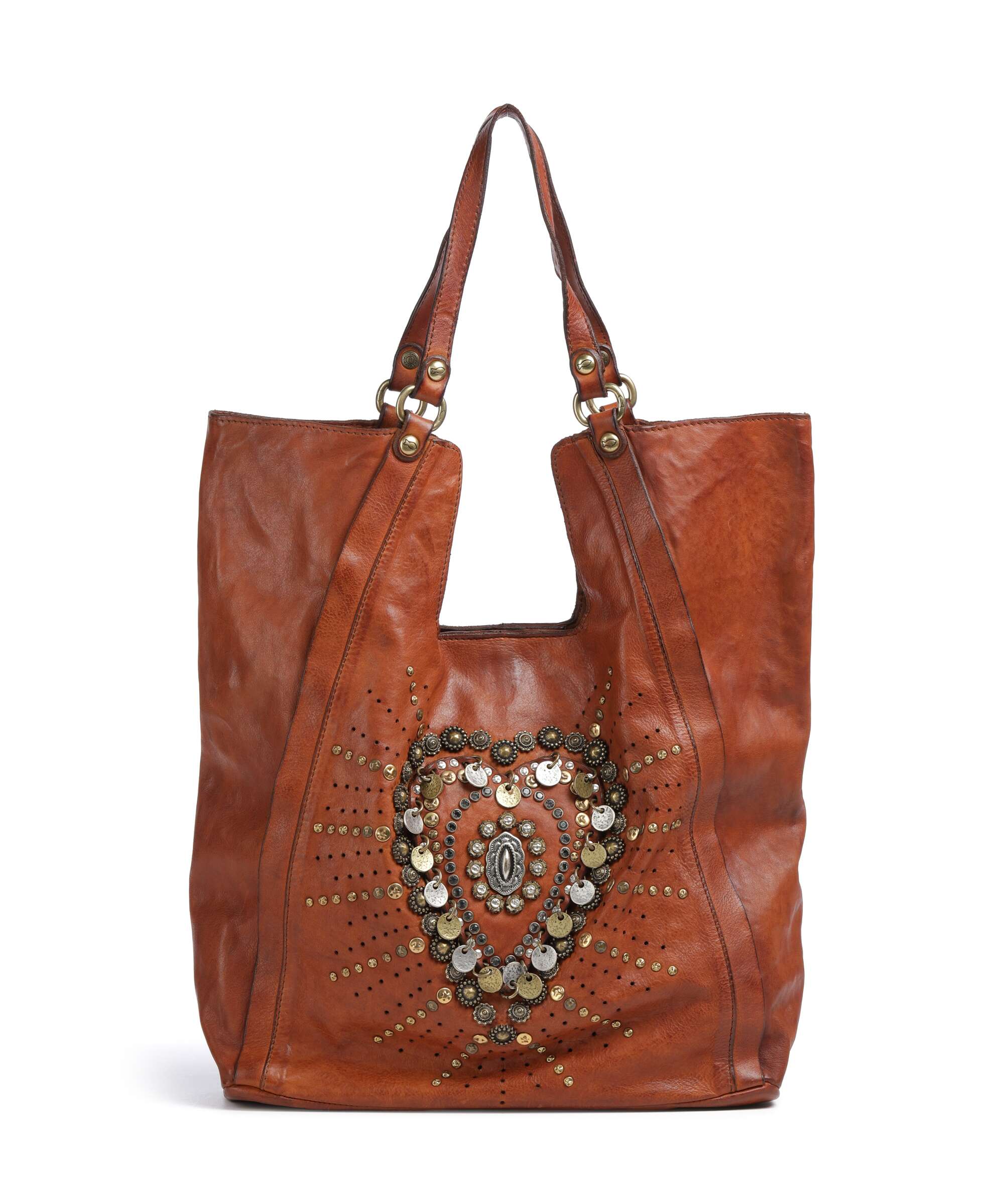 Campomaggi Borsa shopper cognac