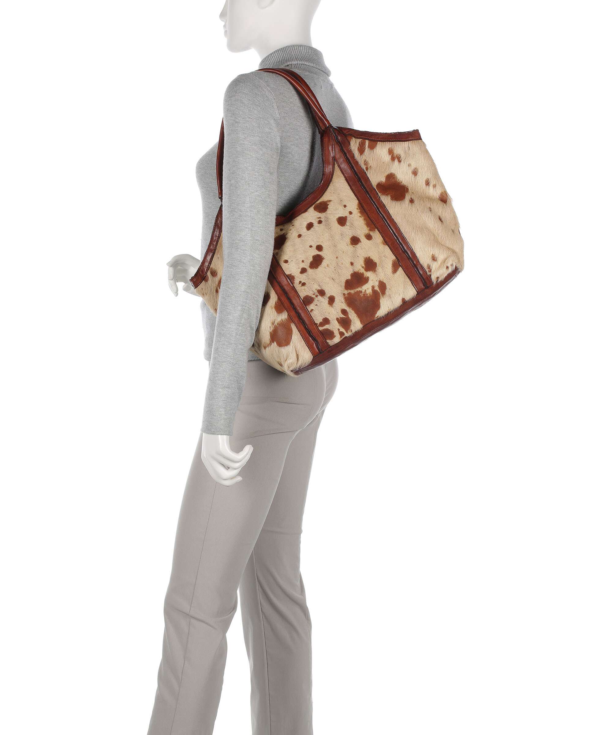 Campomaggi Borsa shopper bianco/beige/cognac - Image 3