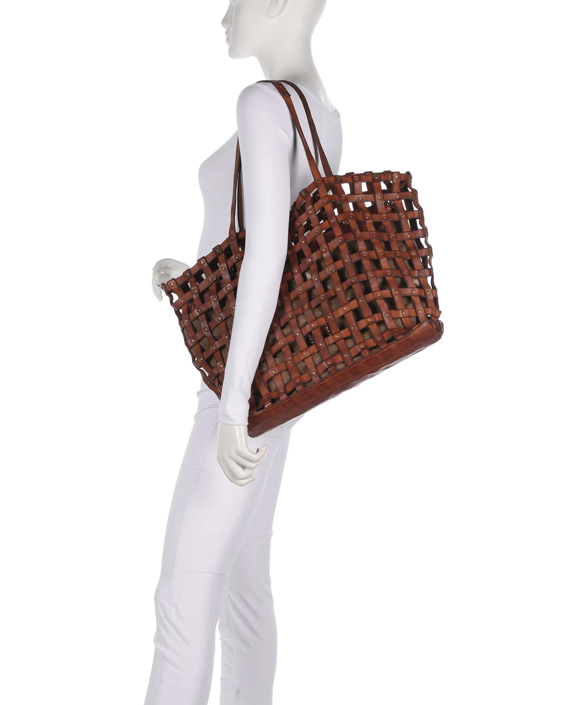 Campomaggi Borsa shopper cognac/bronze - Image 3