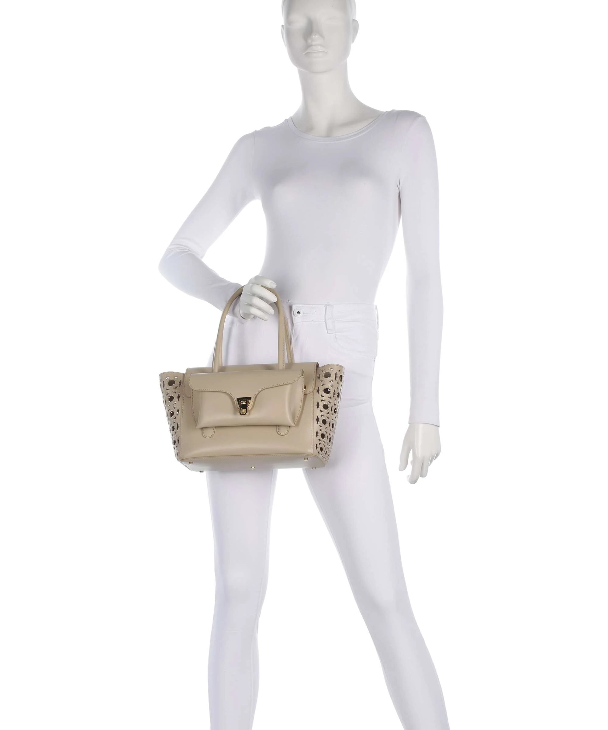 Coccinelle Beat Double Monogram Borsa a mano sandshell - Image 3