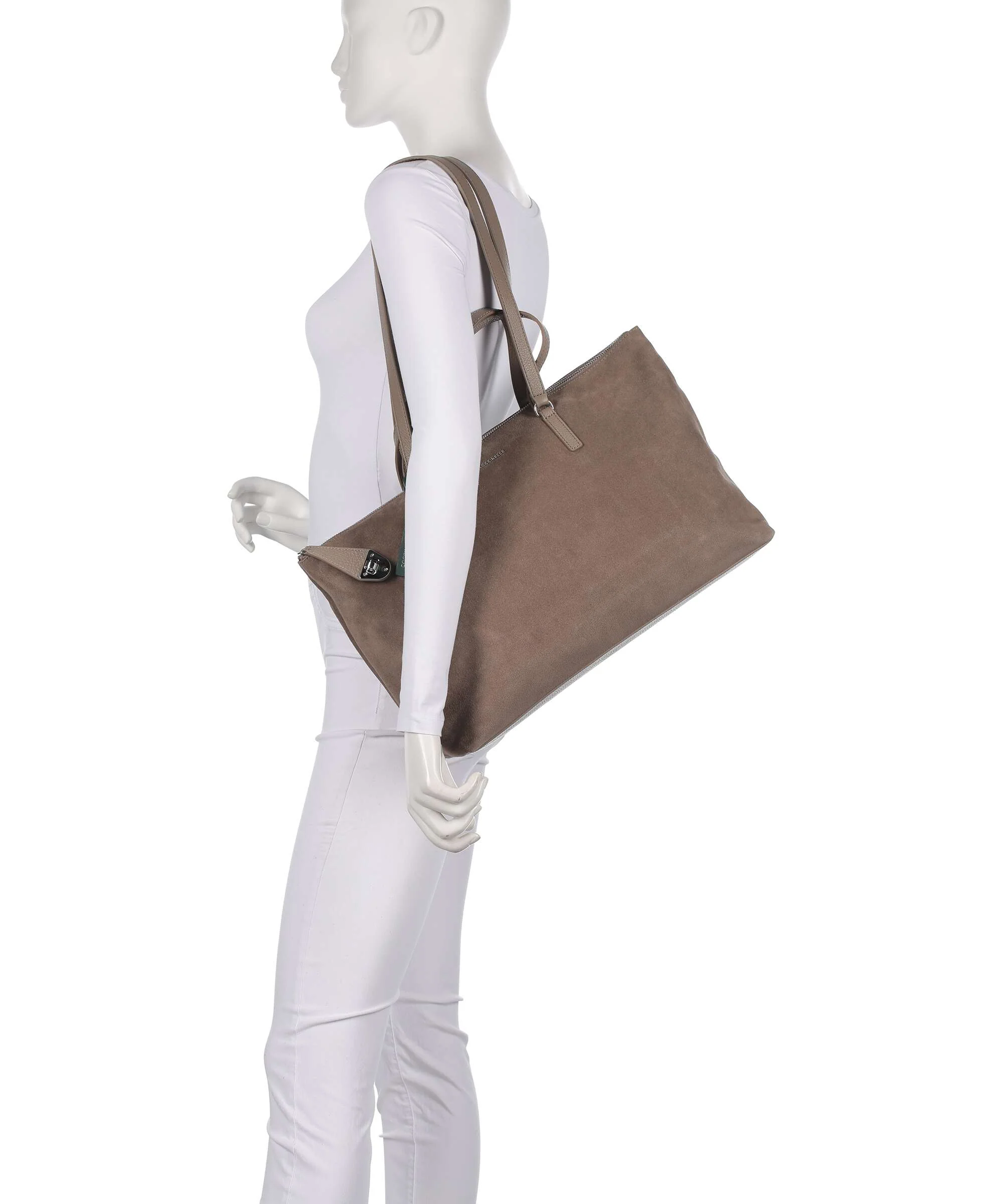 Coccinelle Beat Generation Suede Borsa shopper warm taupe - Image 3