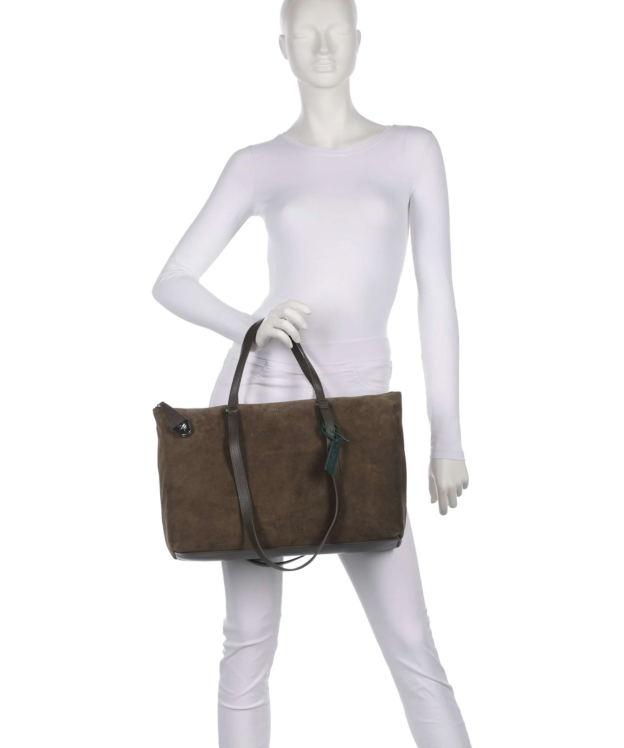 Coccinelle Beat Generation Suede Borsa shopper fango - Image 3