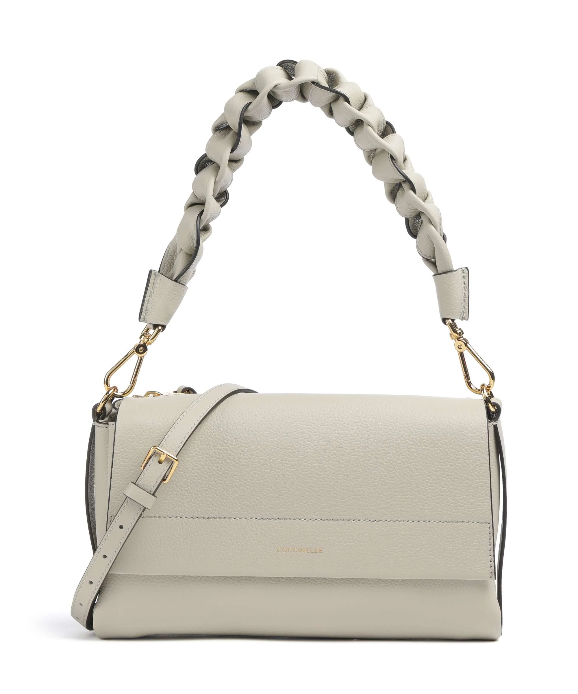 Coccinelle Boheme Grana Double Borsa a spalla eucalipto/fango