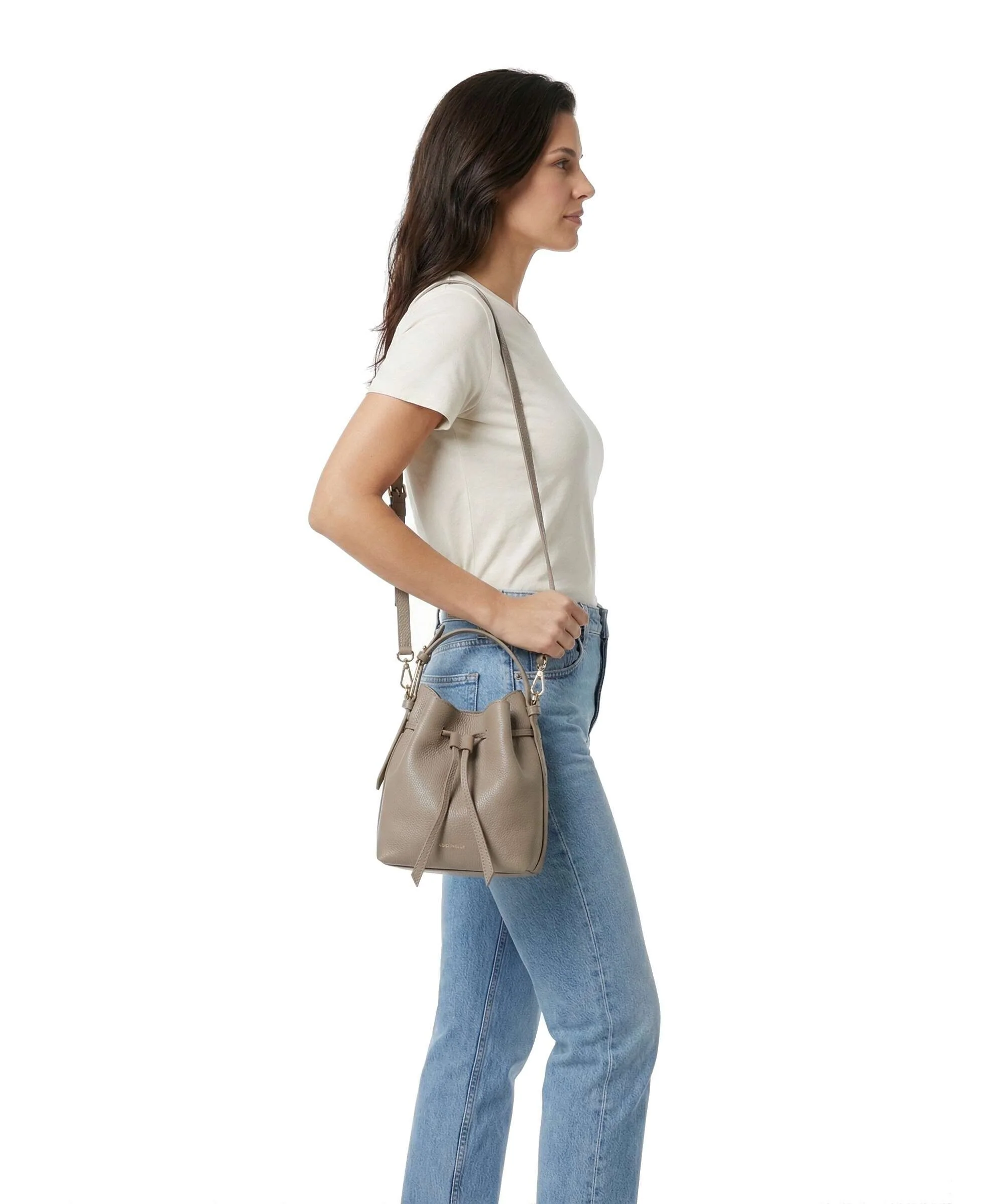 Coccinelle Malory Borsa a secchiello warm taupe - Image 4