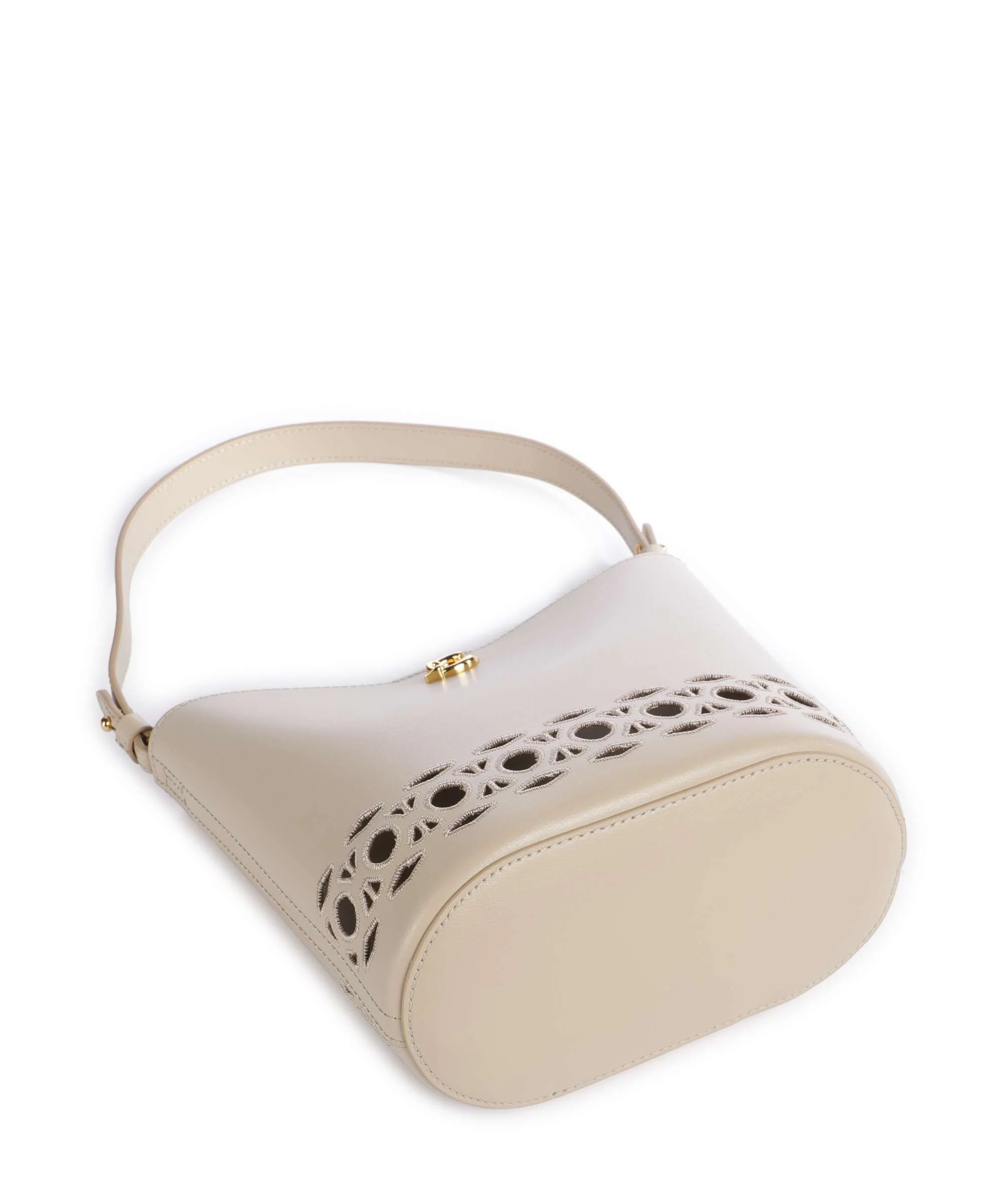 Coccinelle Nikla Monogram Sangallo Borsa a secchiello sandshell - Image 5