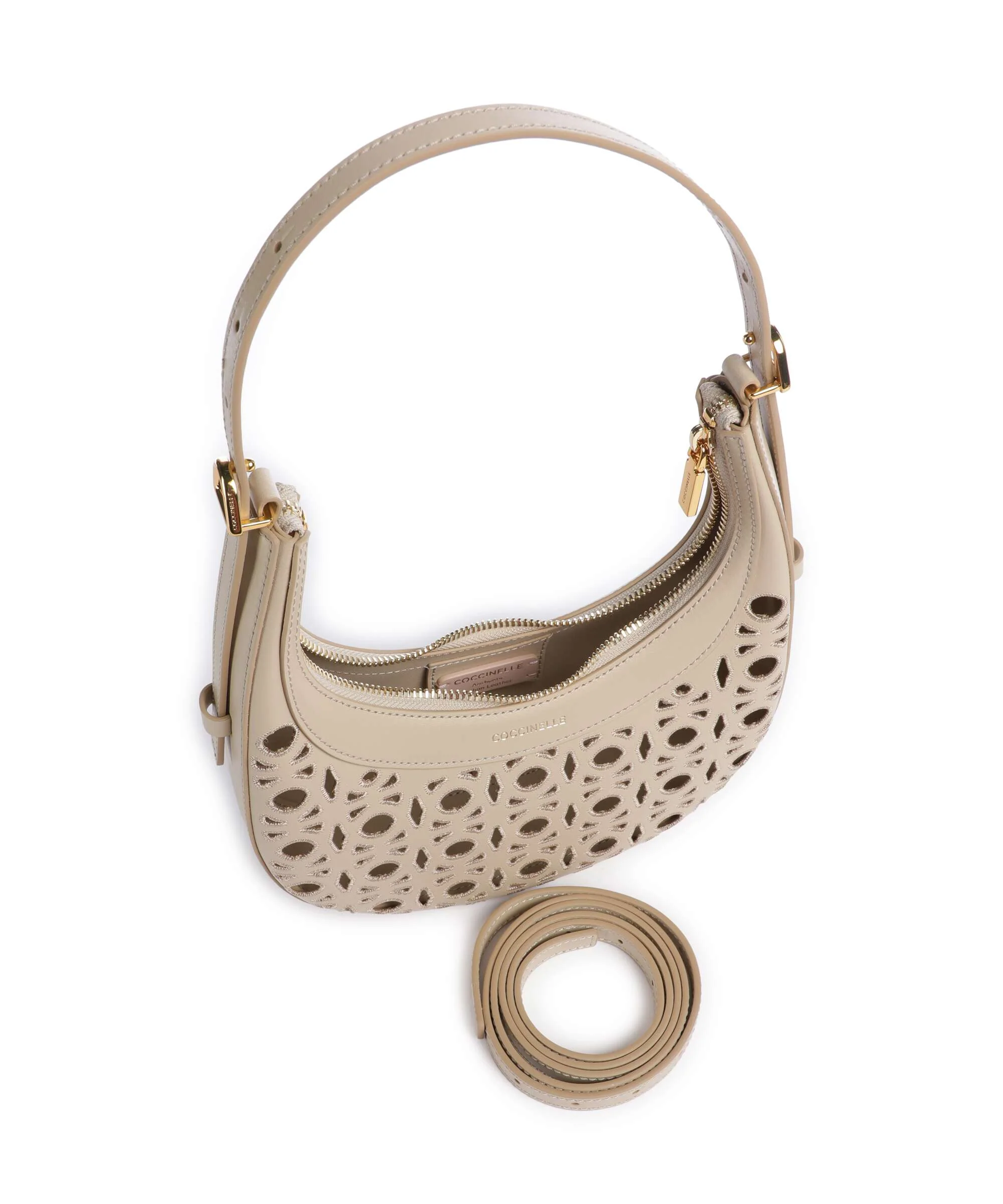 Coccinelle Whisper Monogram Sangallo Borsa a spalla sandshell - Image 6