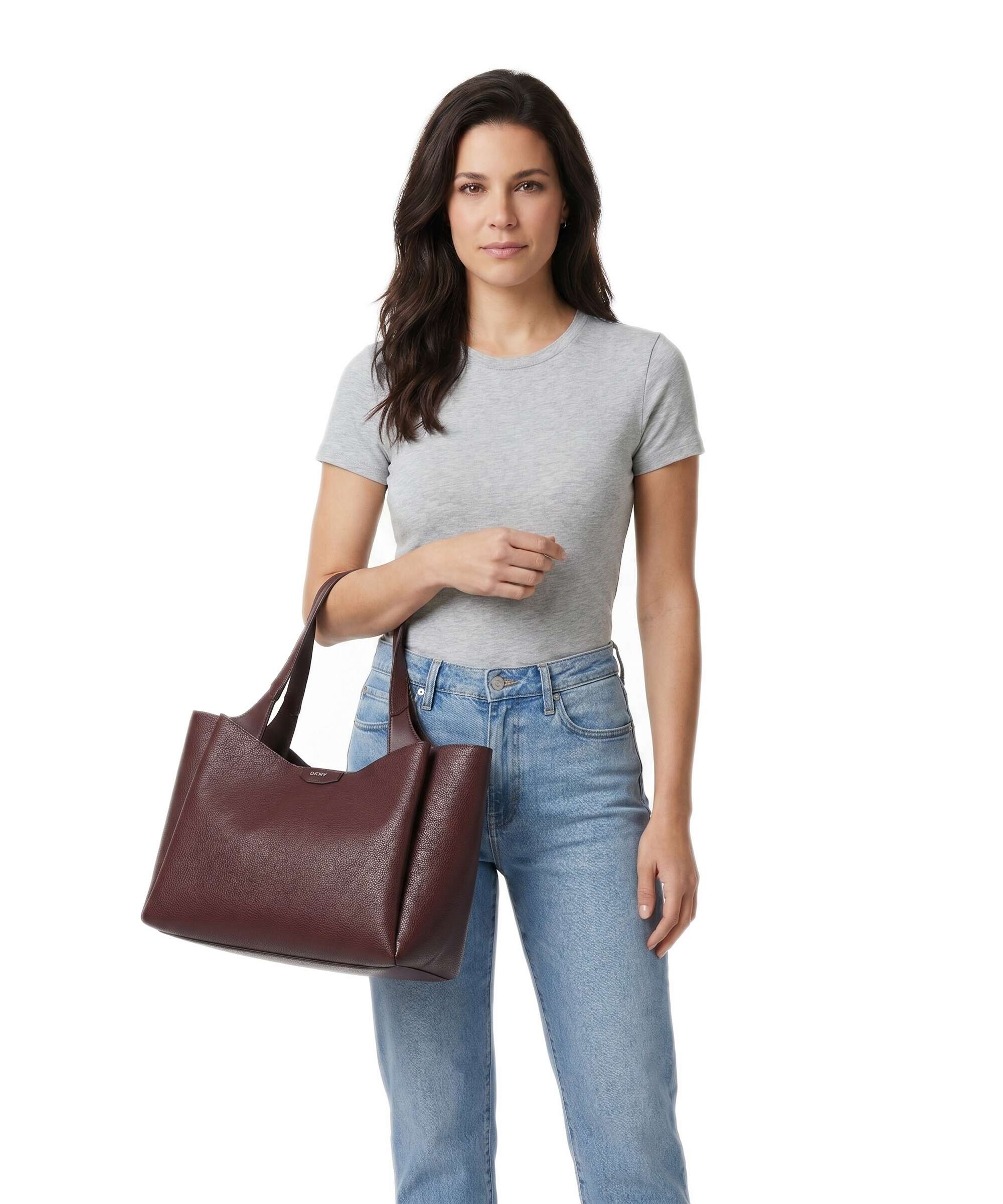 DKNY Willa Borsa shopper aged wine - Image 3