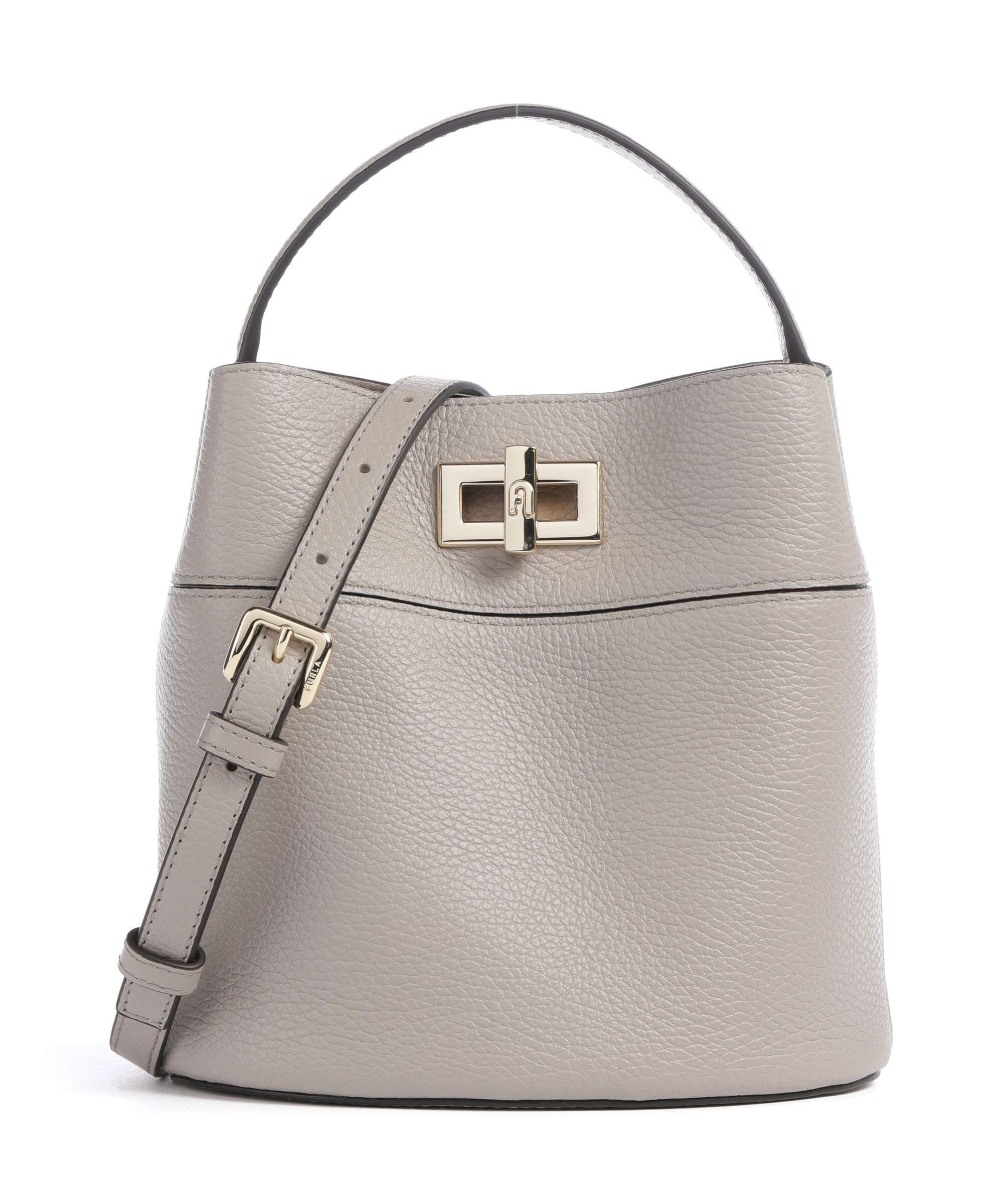 Furla Amelia Mini Borsa a secchiello cachemire gray
