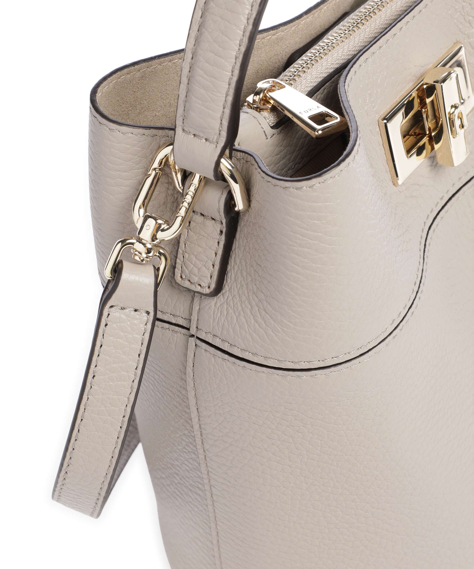 Furla Amelia Mini Borsa a secchiello cachemire gray - Image 4