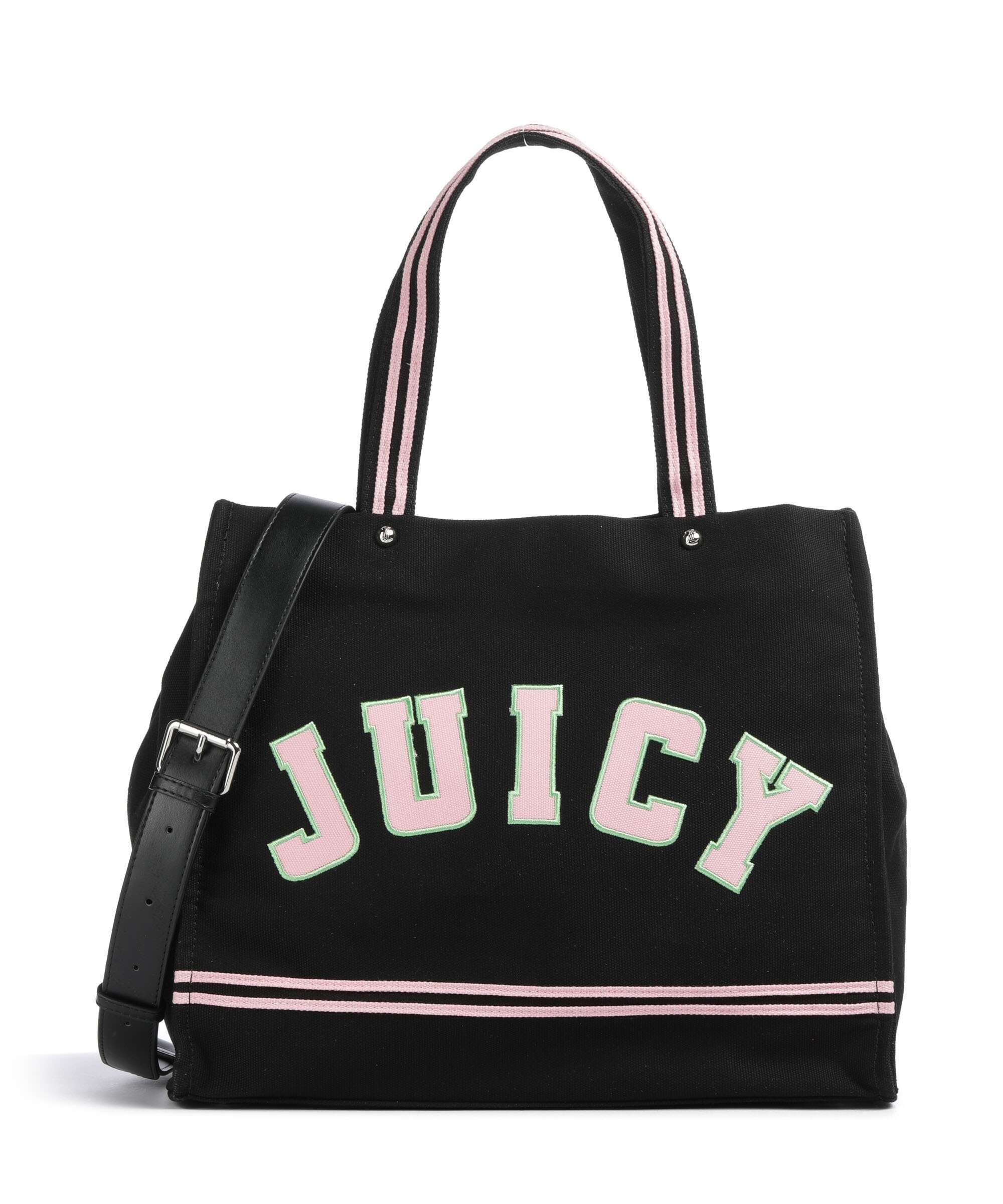 Juicy Couture Iris Patch Canvas L Borsa shopper black/juicy pink