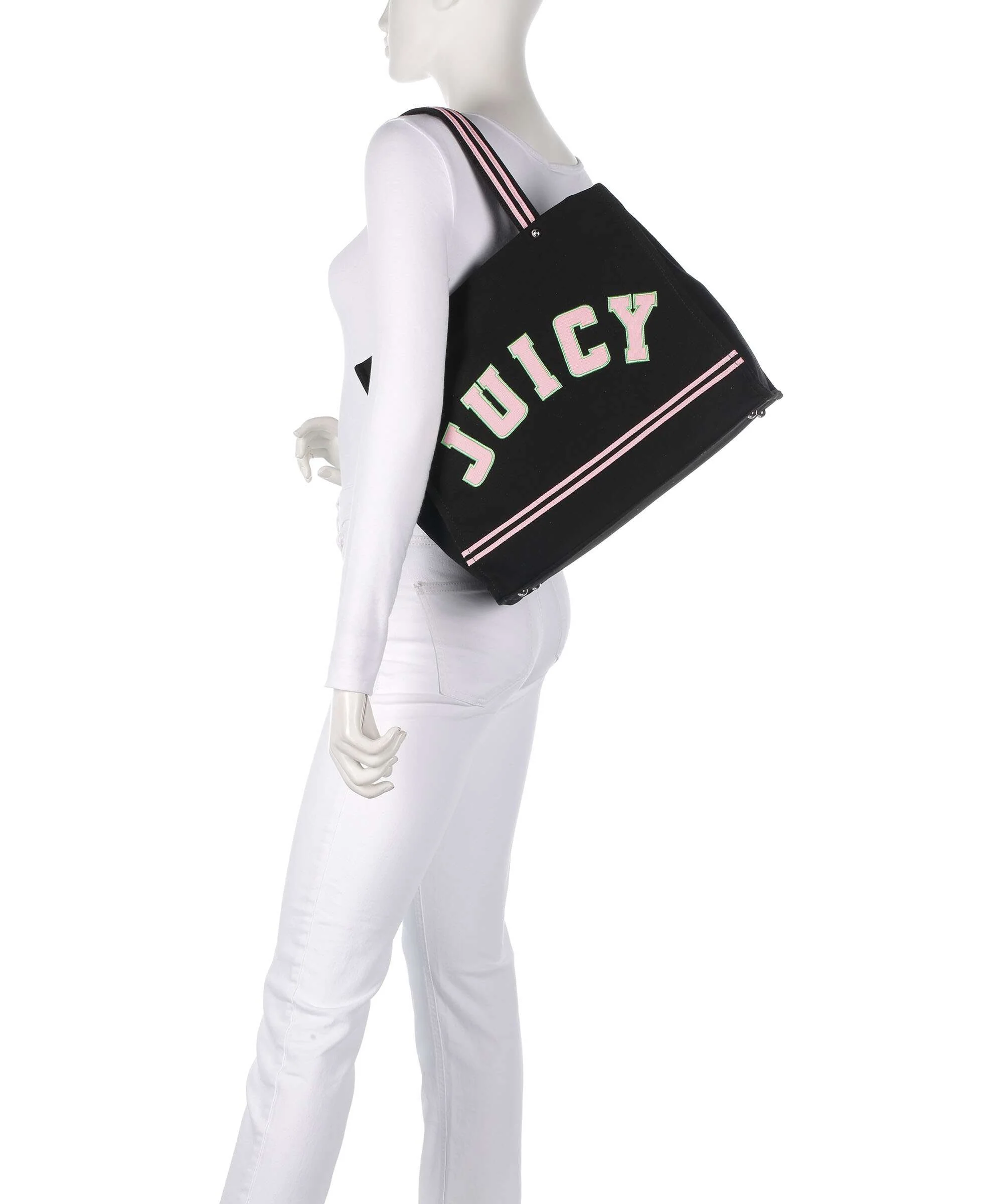 Juicy Couture Iris Patch Canvas L Borsa shopper black/juicy pink - Image 3