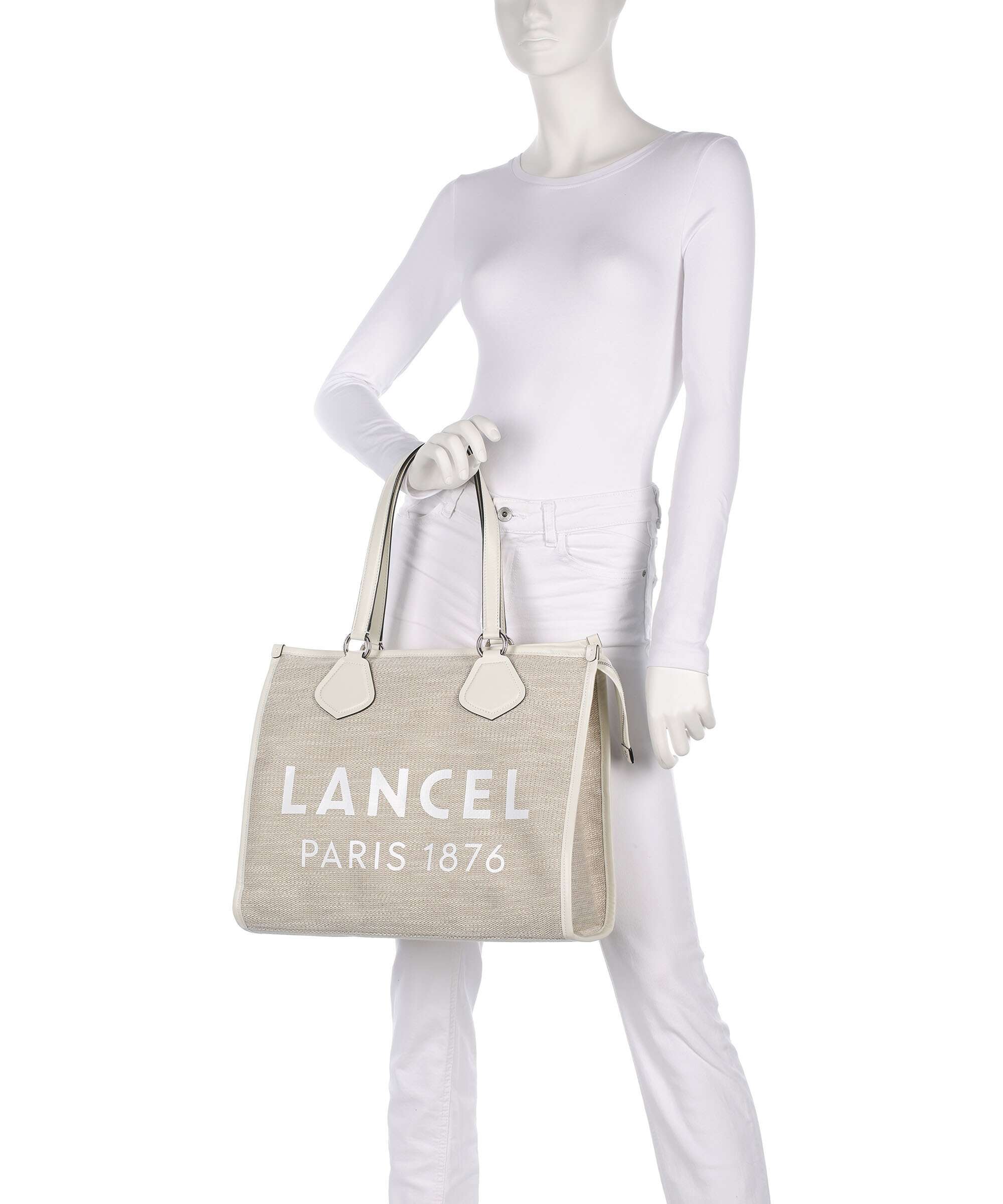 Lancel L Borsa shopper natural/white - Image 4