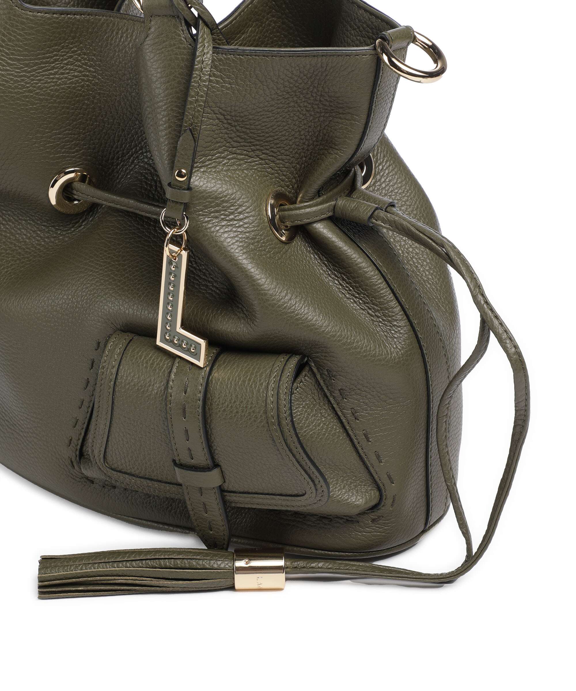 Lancel Premier Flirt M Borsa a secchiello dark khaki - Image 3