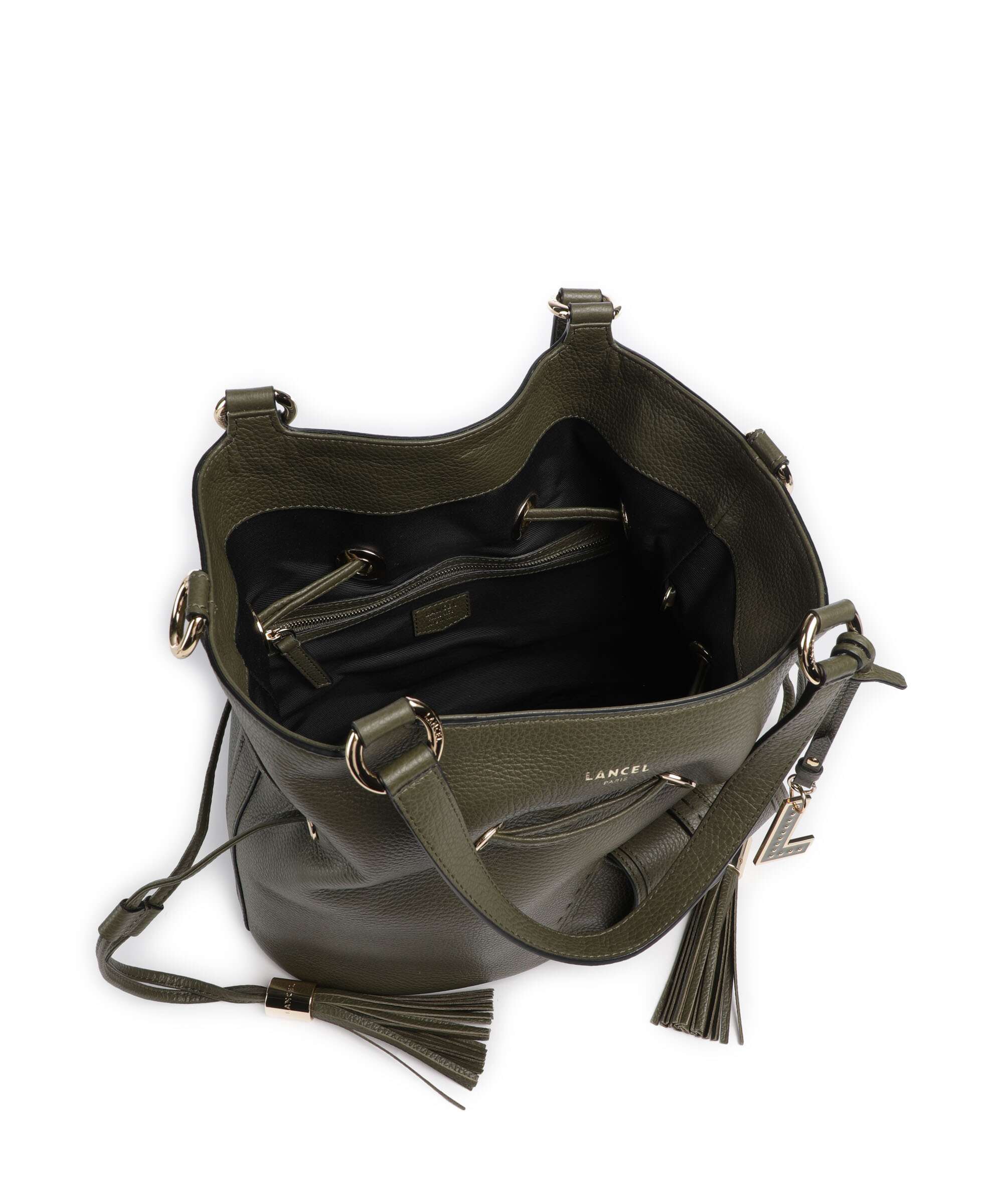 Lancel Premier Flirt M Borsa a secchiello dark khaki - Image 5