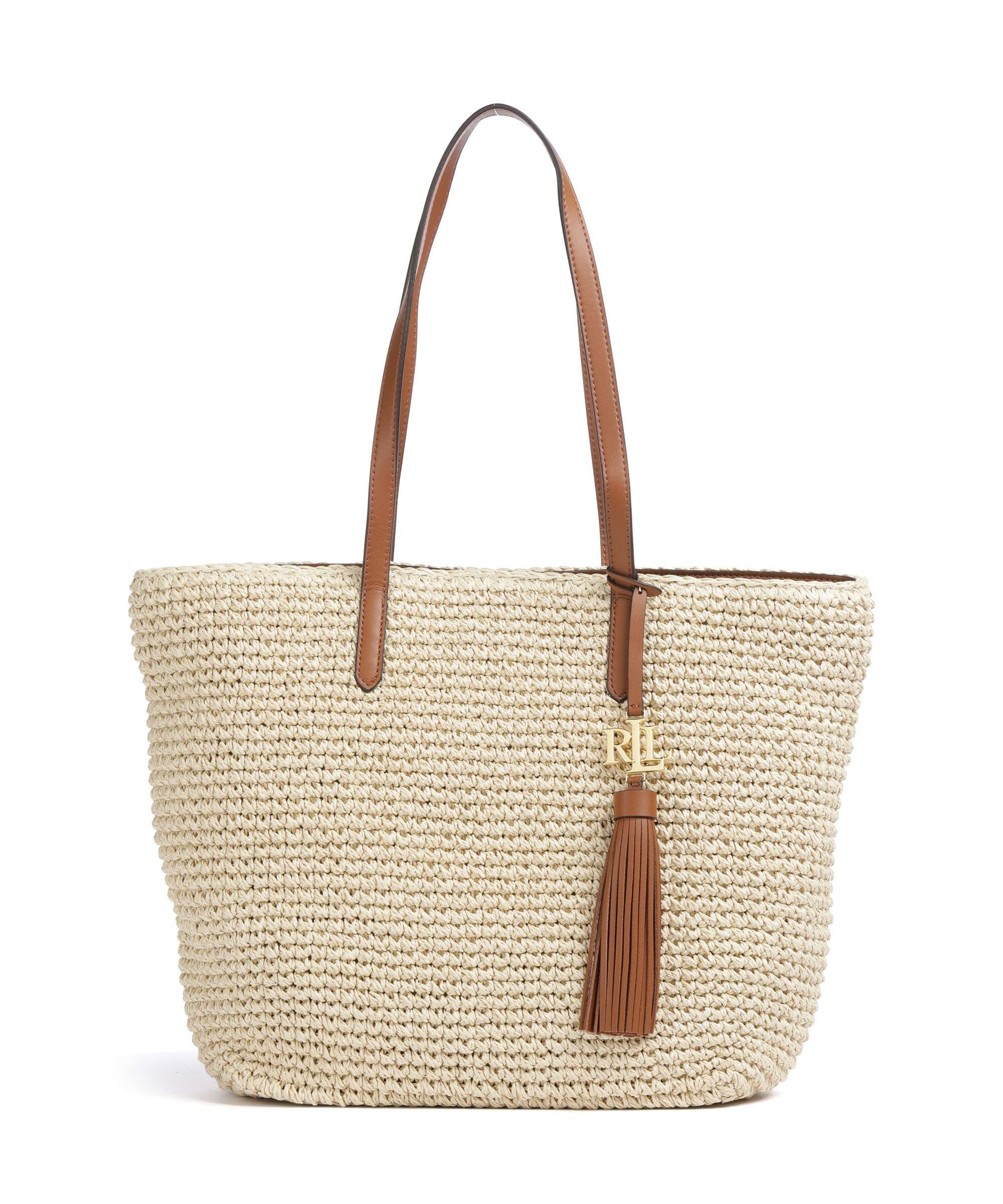 Lauren Ralph Lauren Whitney 29 Straw Borsa shopper natural/lauren tan