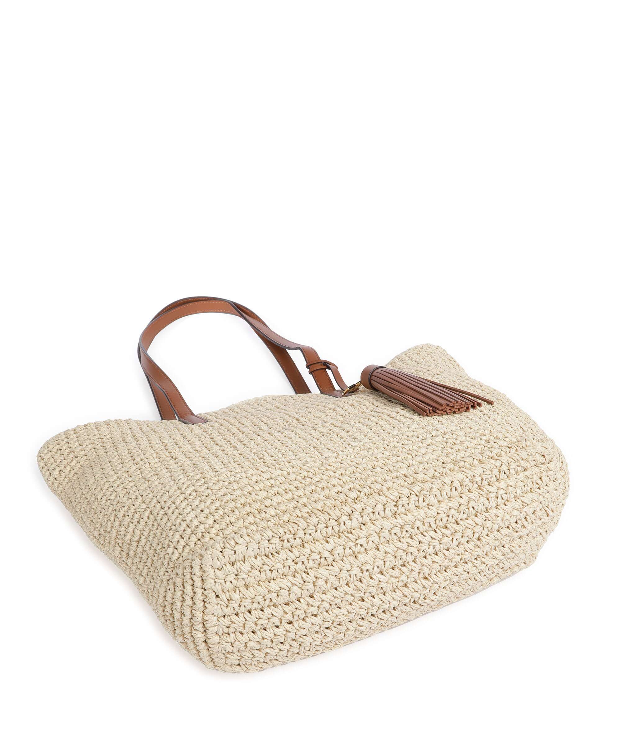 Lauren Ralph Lauren Whitney 29 Straw Borsa shopper natural/lauren tan - Image 5