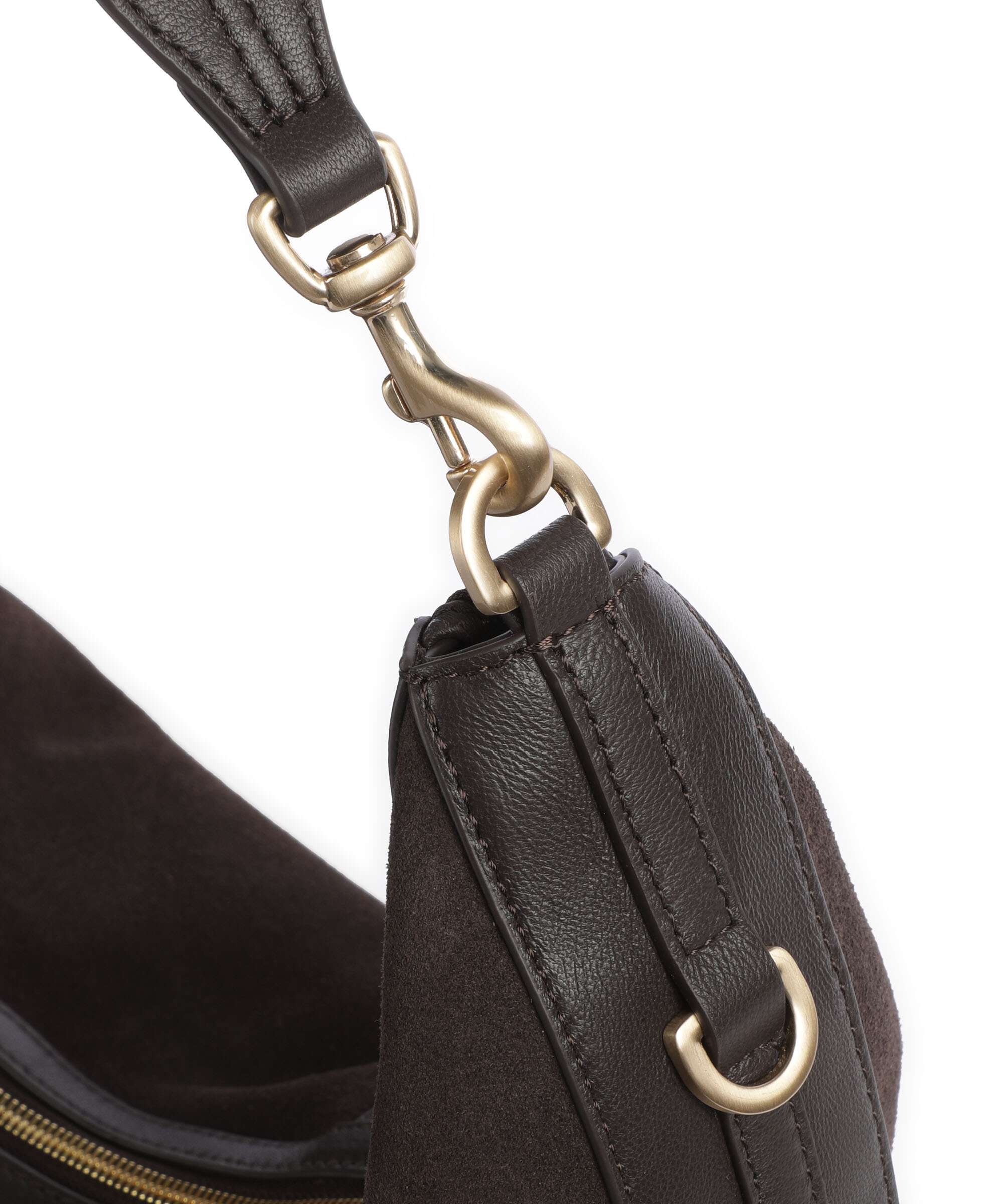 Les Visionnaires Enya Cozy Borsa hobo chocolate brown - Image 4