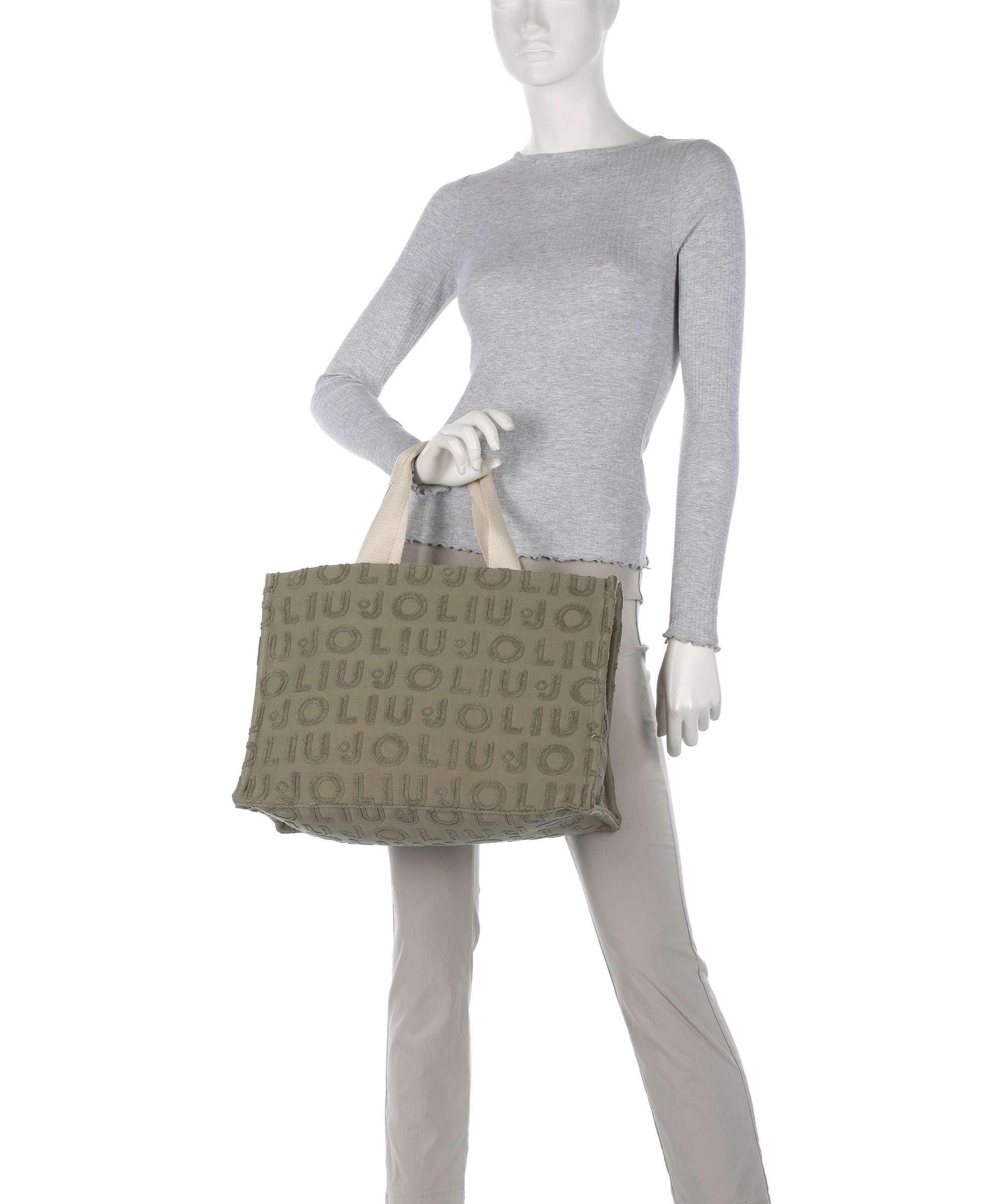 Liu Jo Logo Borsa shopper military                       - Image 3