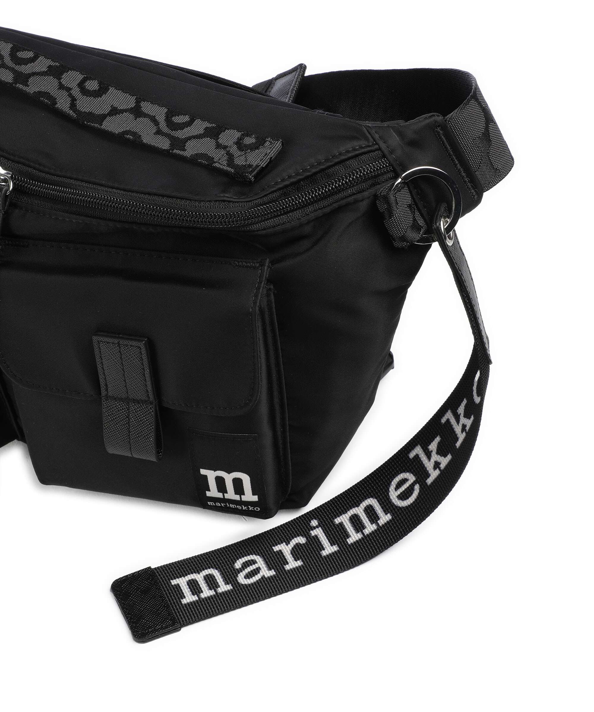 Marimekko Unikko M Borsa a tracolla black - Image 4