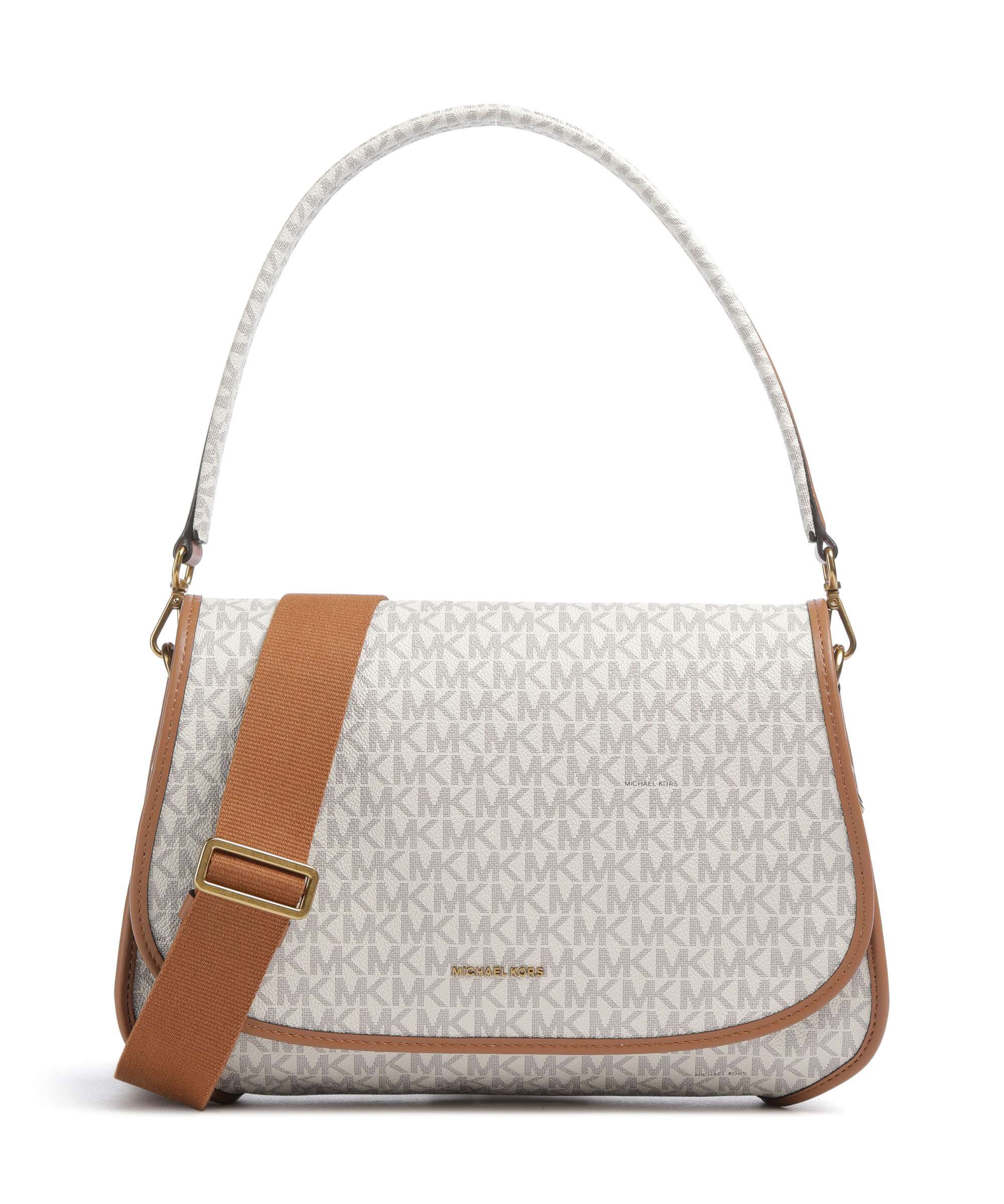 Michael Kors Holmes Medium Borsa a spalla vanilla/acorn