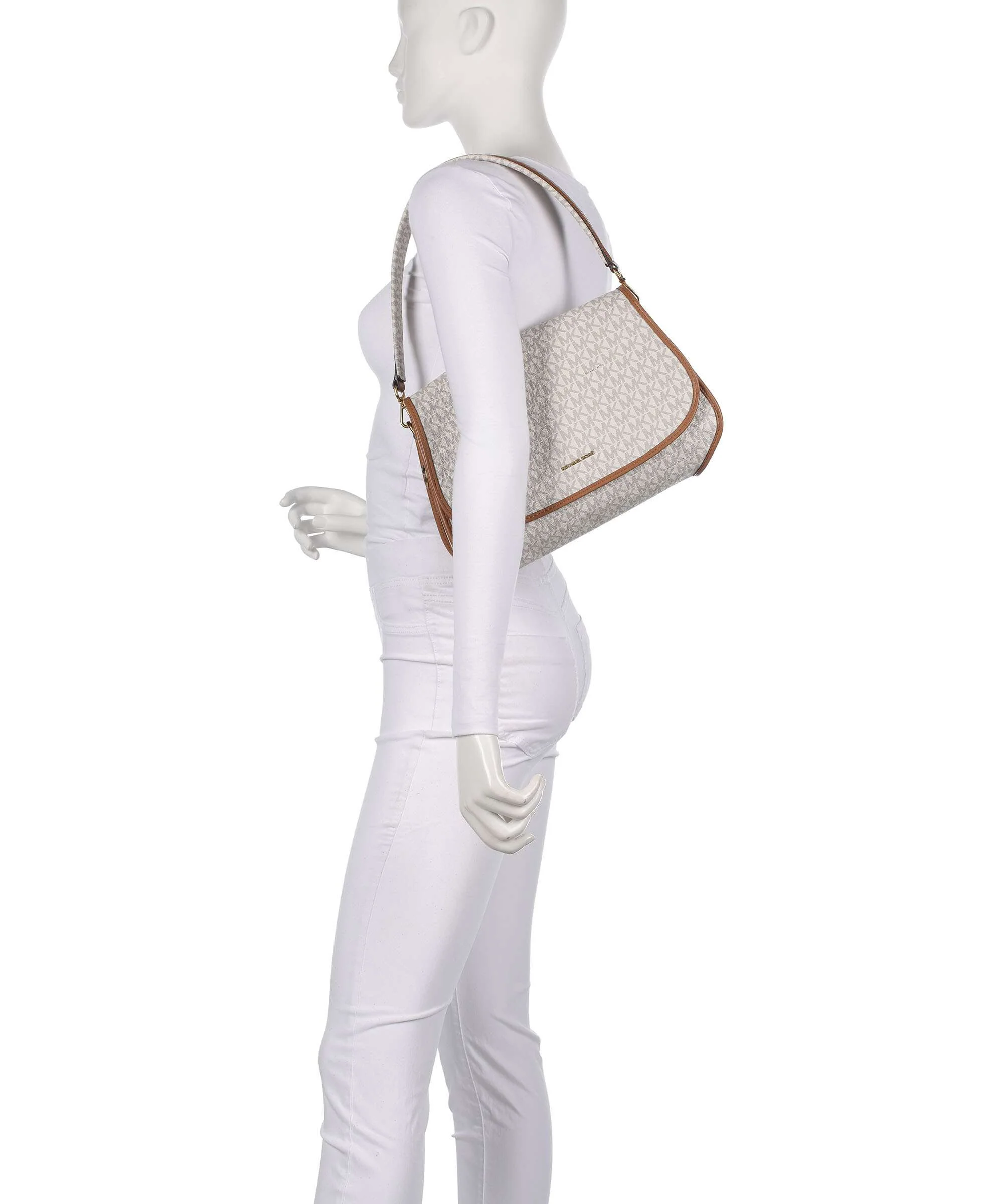 Michael Kors Holmes Medium Borsa a spalla vanilla/acorn - Image 3