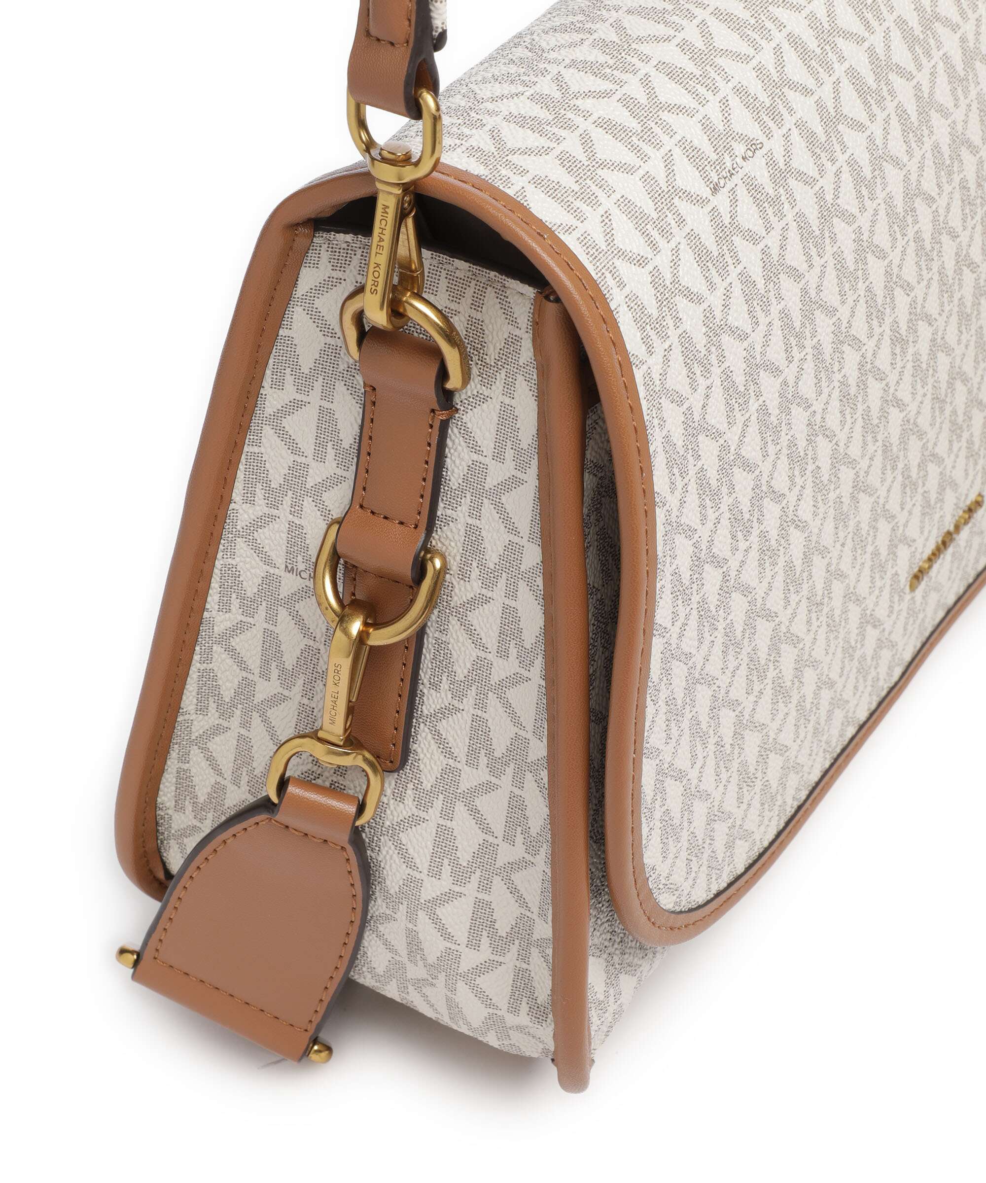 Michael Kors Holmes Medium Borsa a spalla vanilla/acorn - Image 5
