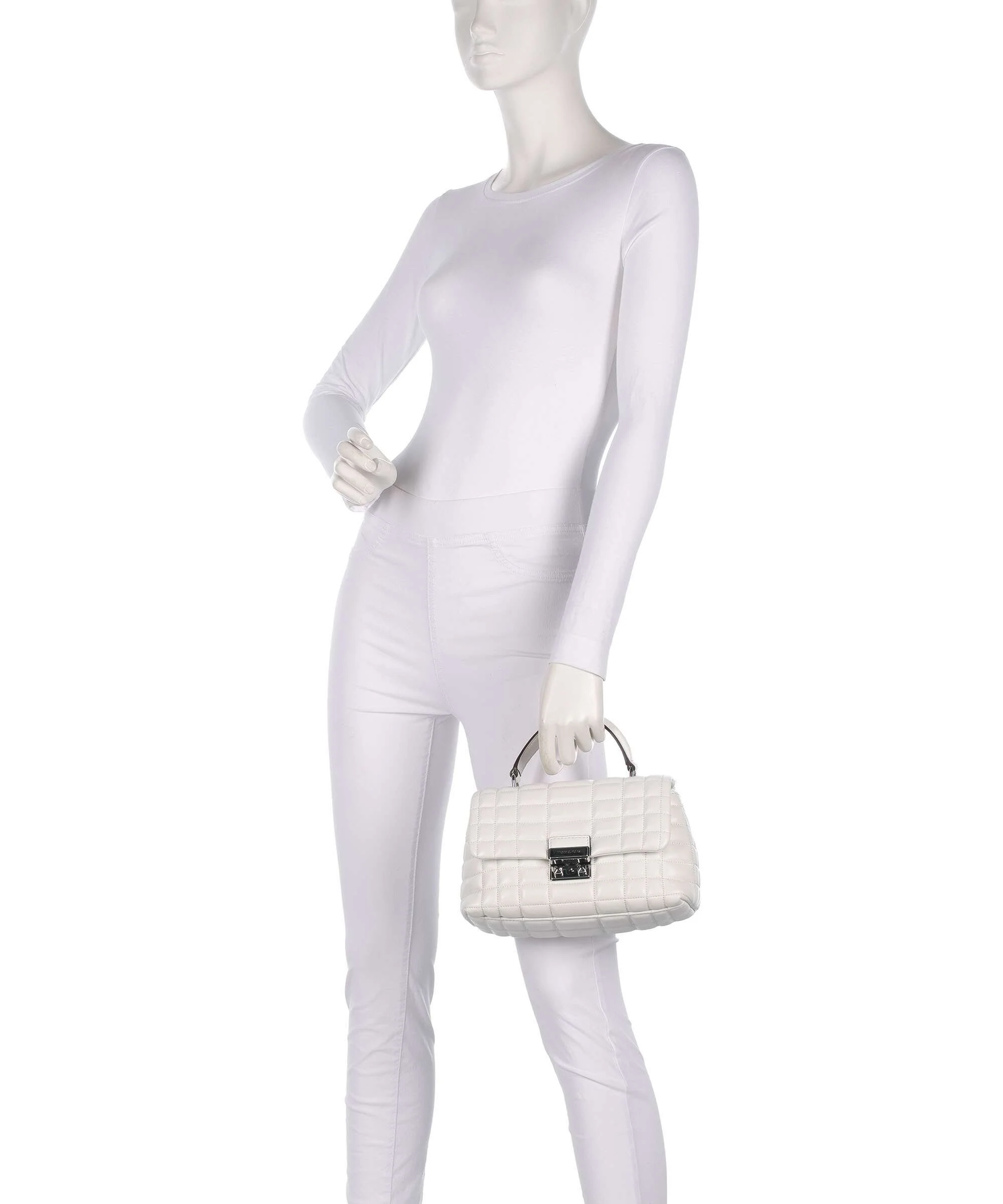 Michael Kors Tribeca Medium Borsa a mano optic white - Image 3