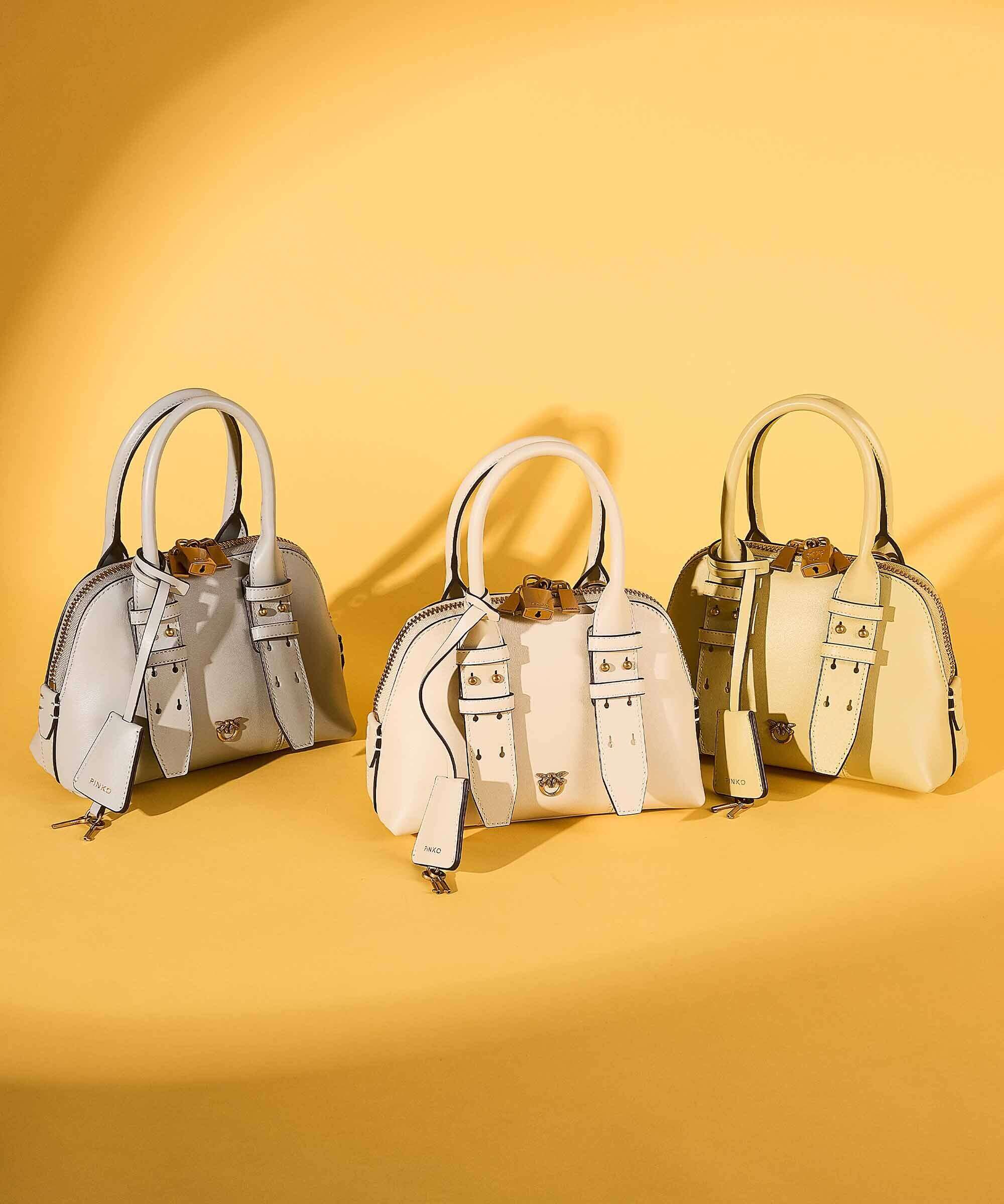 Pinko Bowling Mini Borsa a mano grigio perla/antique gold - Image 2