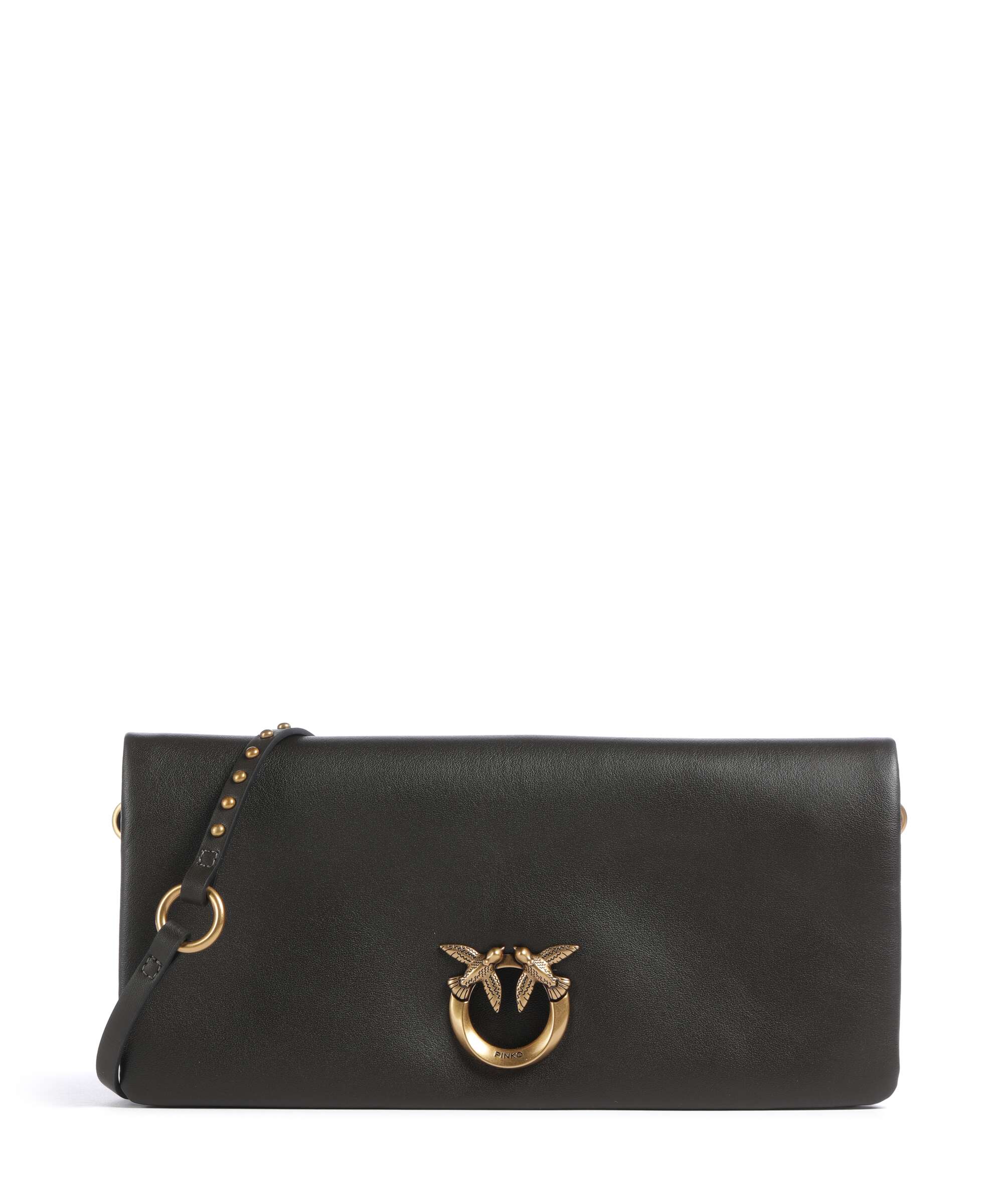 Pinko Click Soft Classic Borsa a tracolla verde fango/antique gold