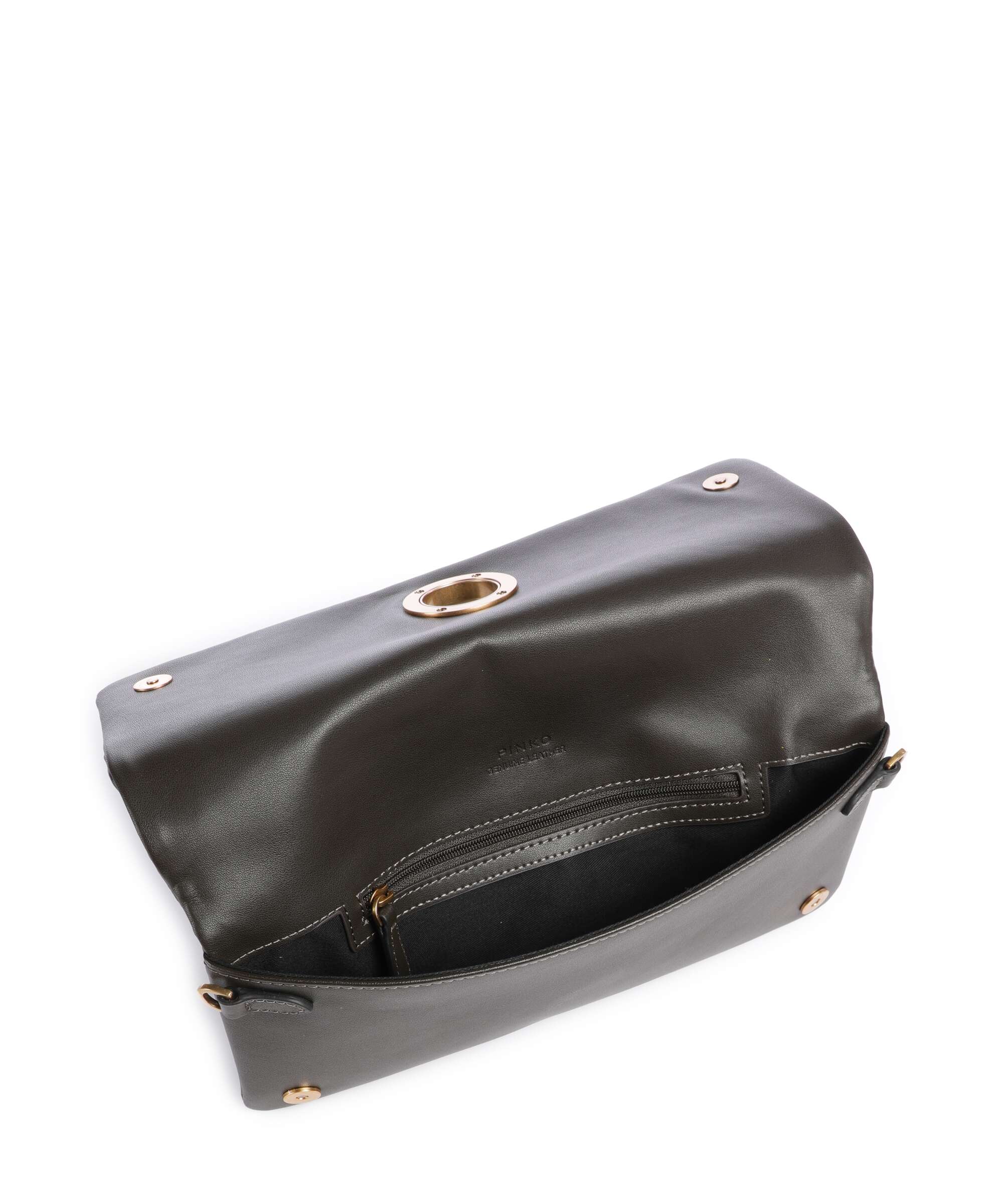 Pinko Click Soft Classic Borsa a tracolla verde fango/antique gold - Image 5