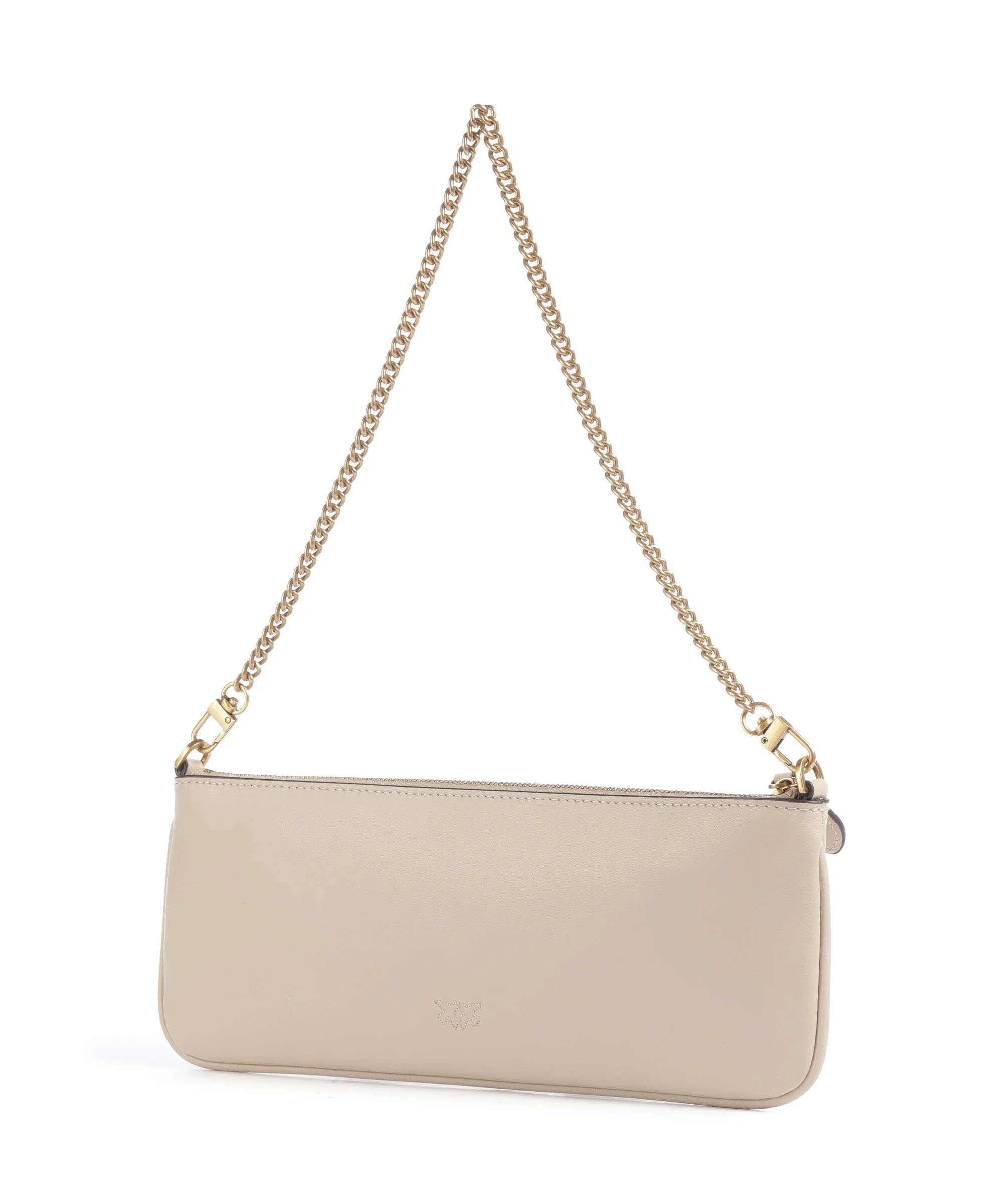 Pinko Flat Horizontal Borsa a spalla beige/grigio fumo/antique gold - Image 2